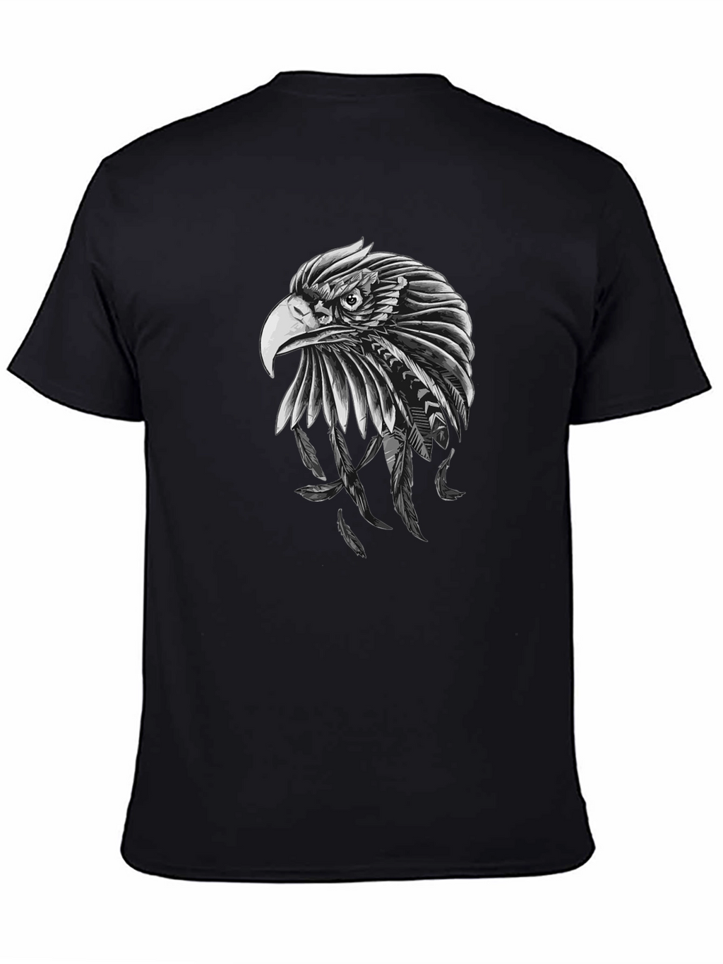 Eagle Feather Graphic Black T-Shirt