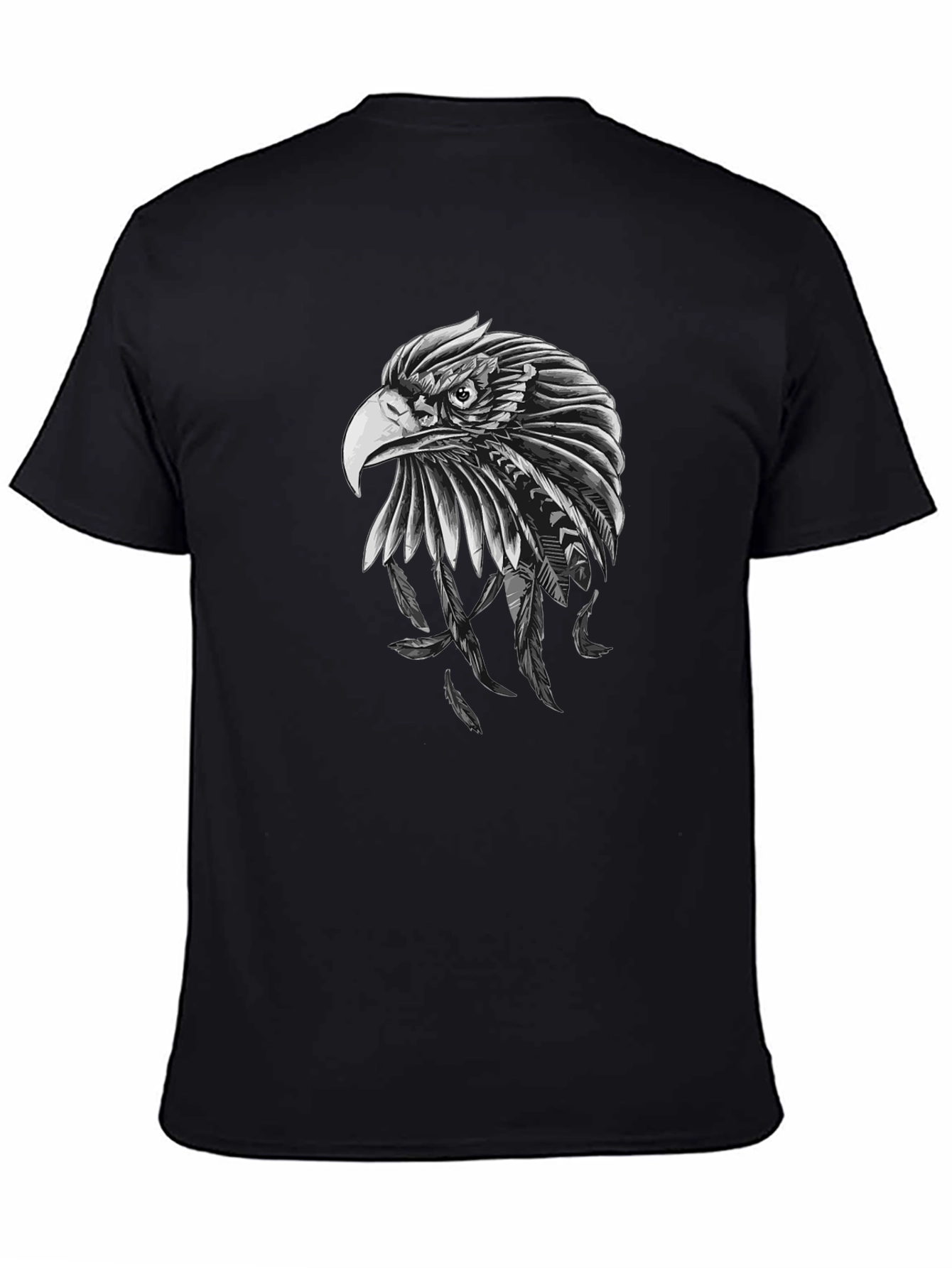 Eagle Feather Graphic Black T-Shirt