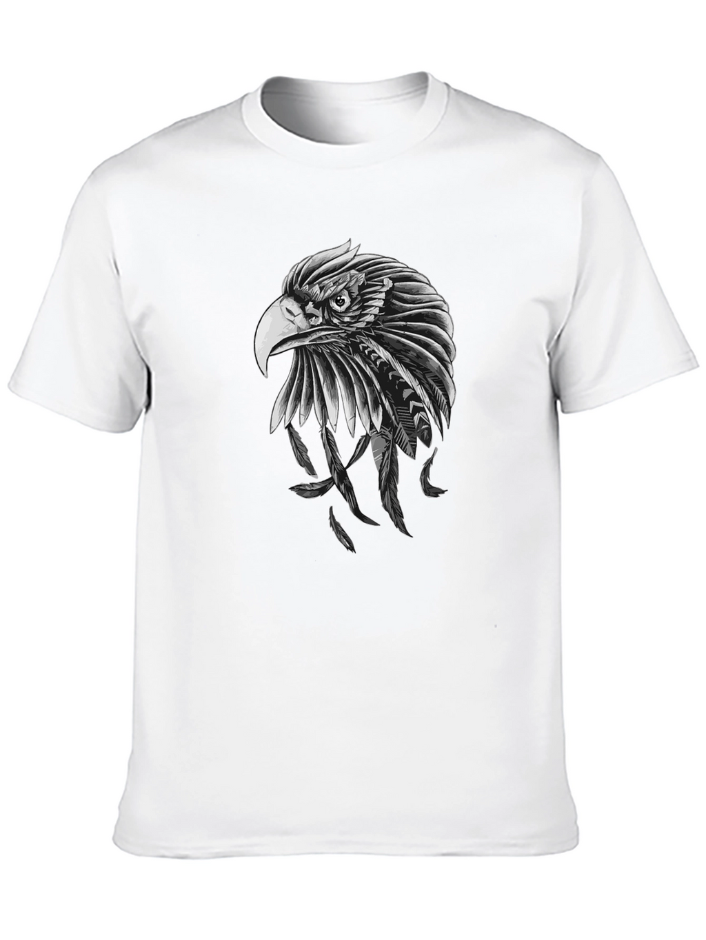 Eagle Feather Graphic Black T-Shirt