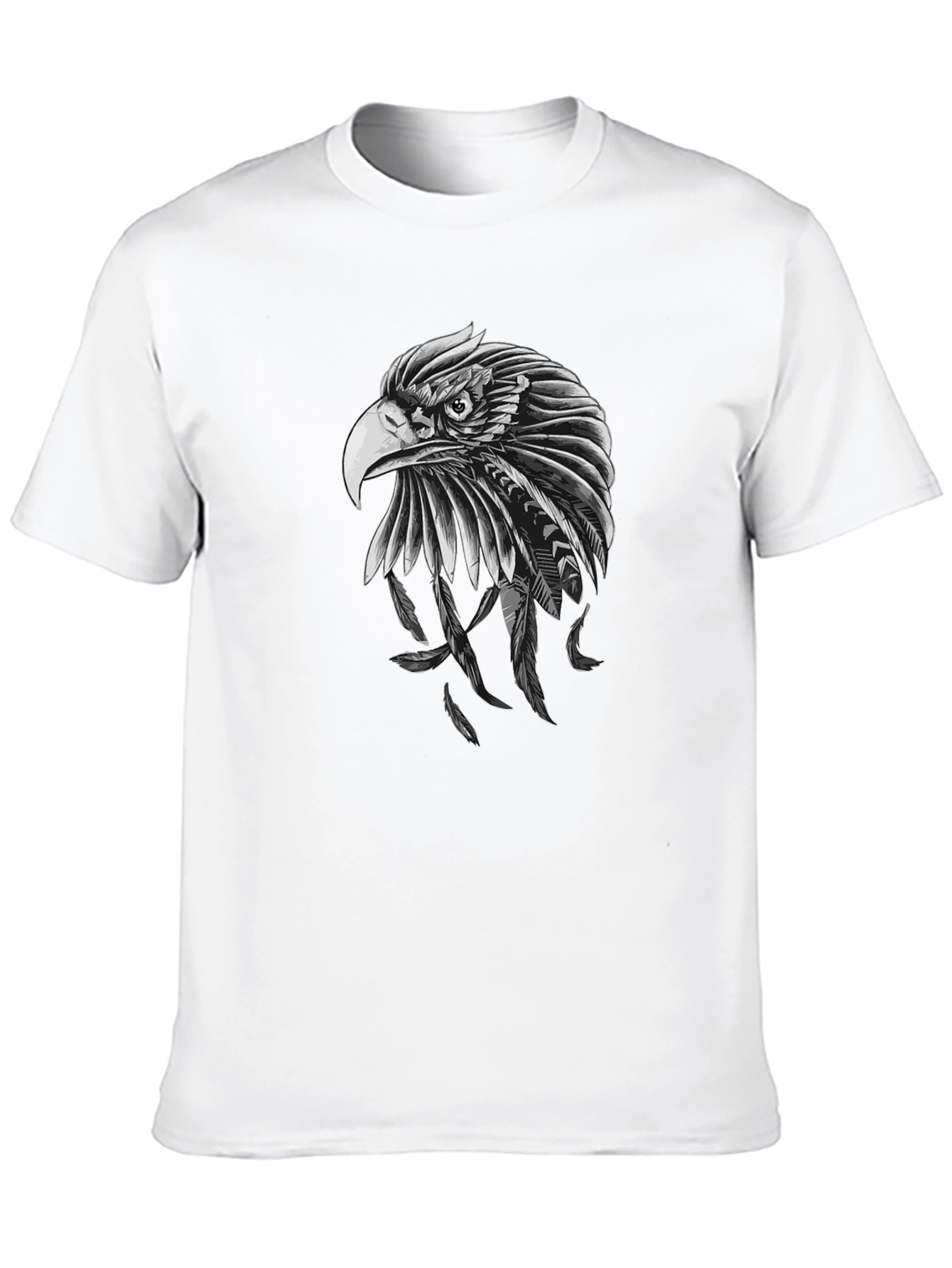 Eagle Feather Graphic Black T-Shirt