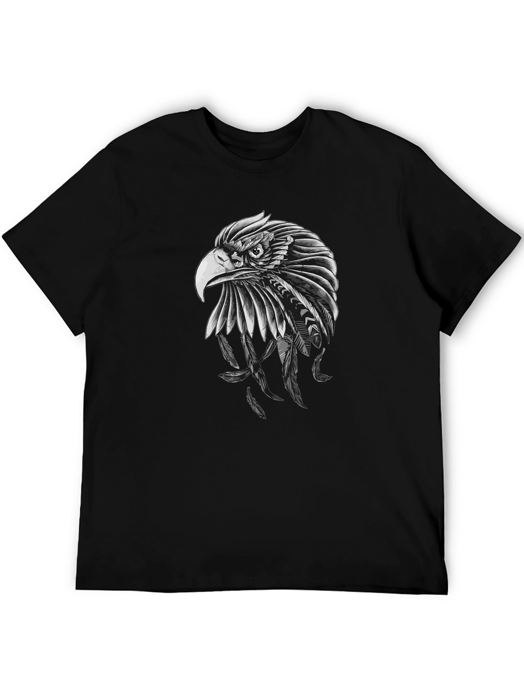 Eagle Feather Graphic Black T-Shirt