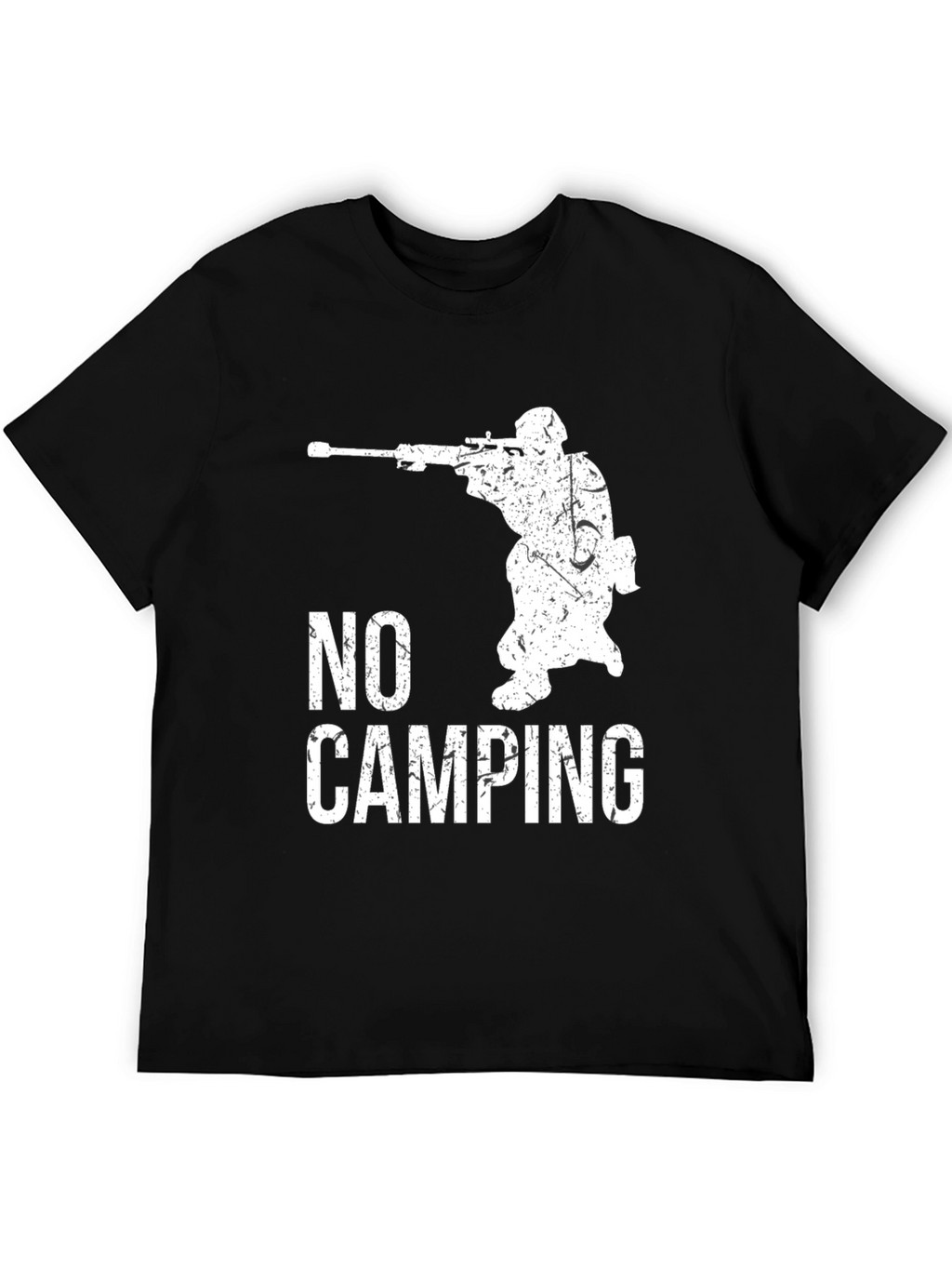No Camping T-Shirt - Sniper Graphic