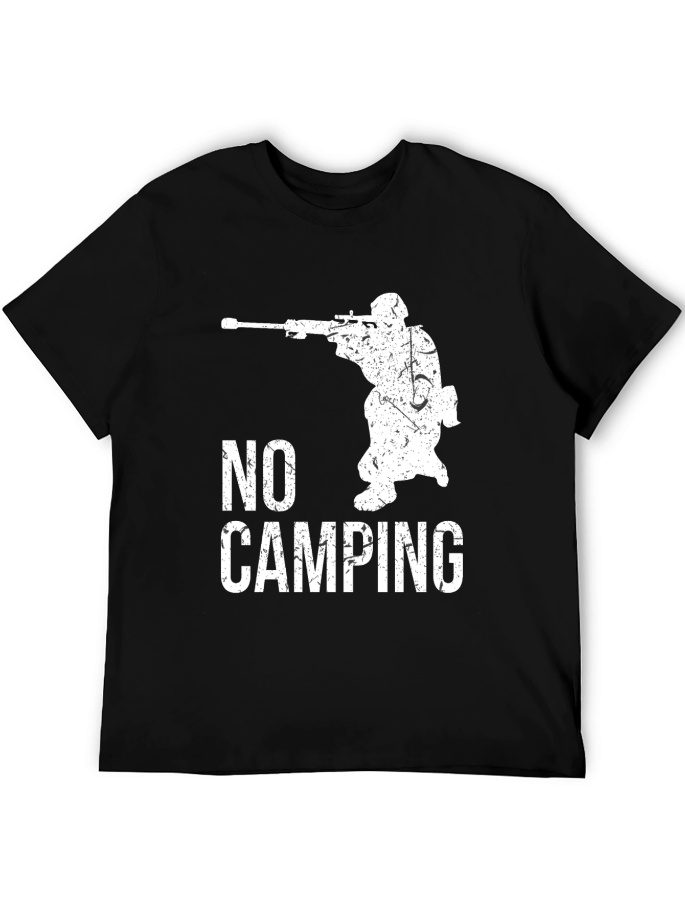 No Camping T-Shirt - Sniper Graphic