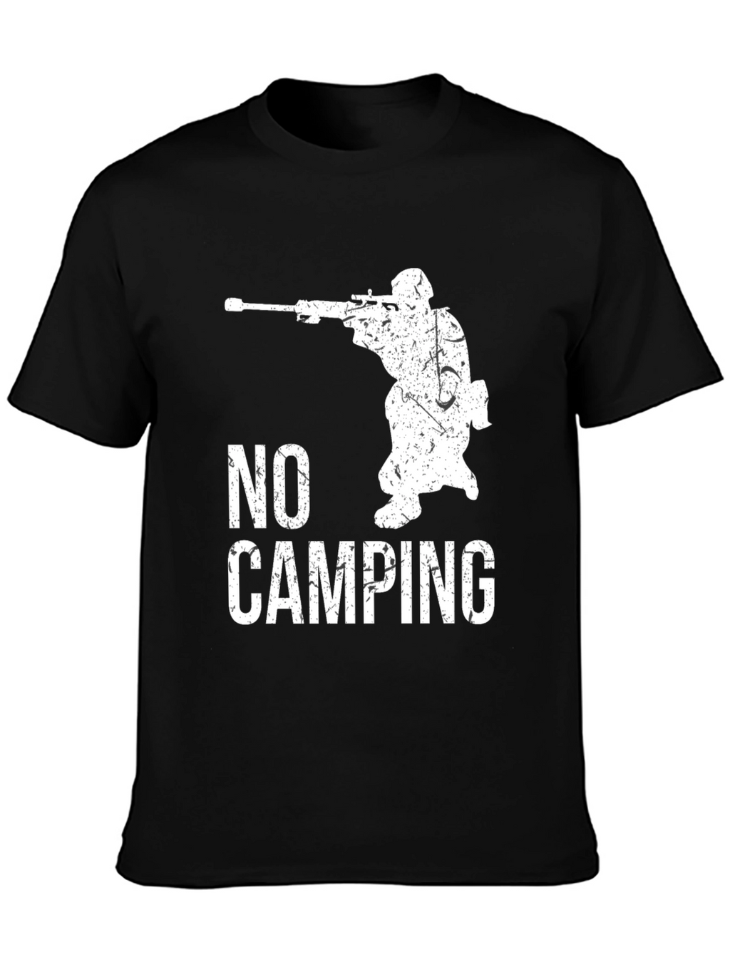 No Camping T-Shirt - Sniper Graphic