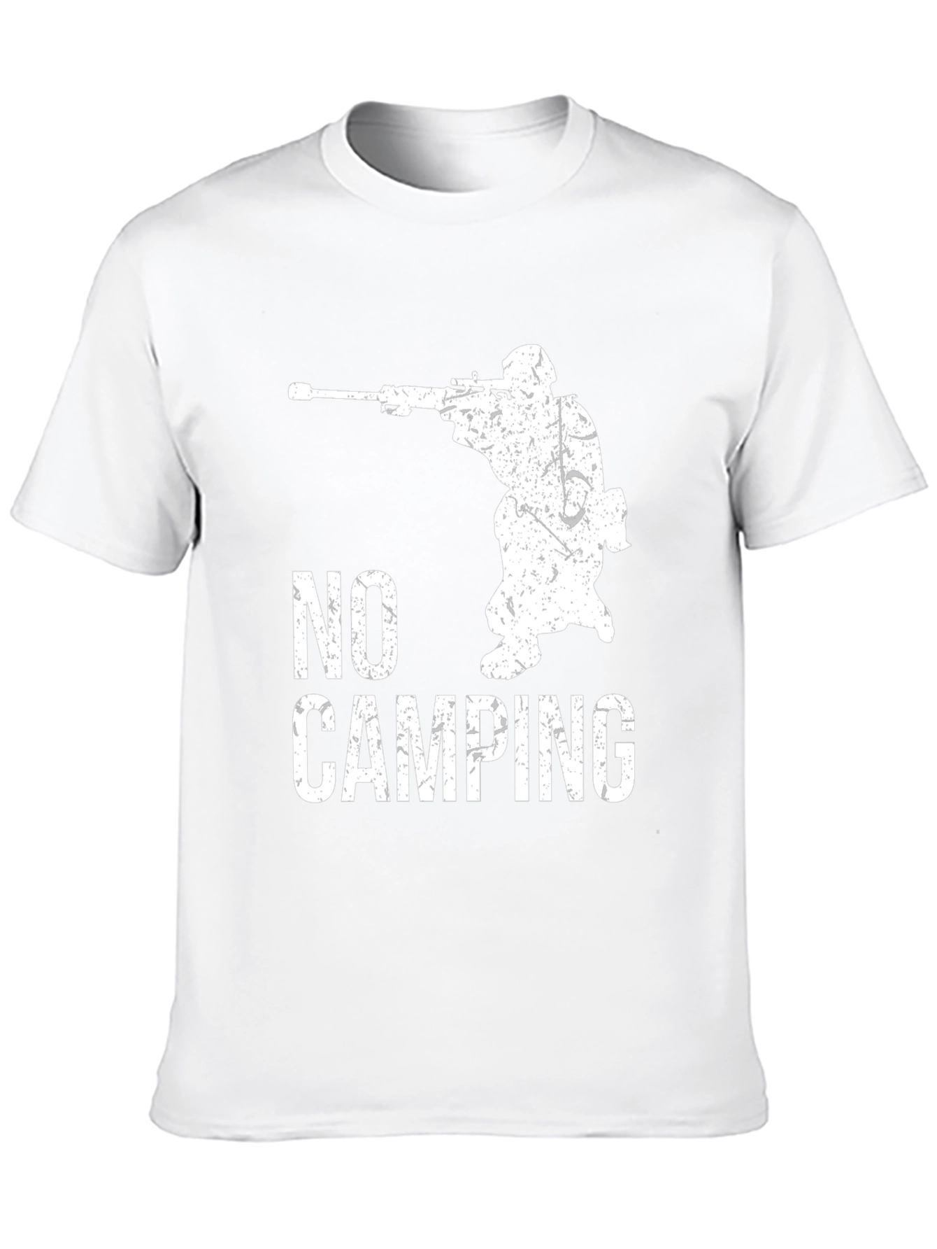 No Camping T-Shirt - Sniper Graphic