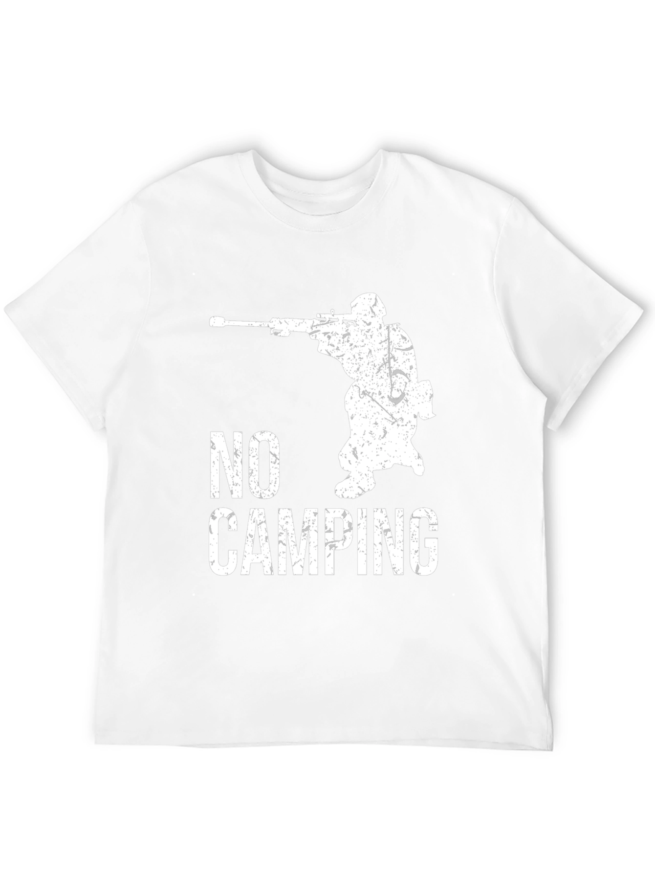 No Camping T-Shirt - Sniper Graphic
