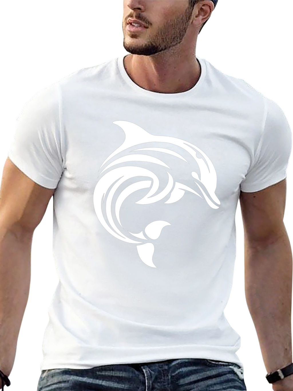 Black Dolphin Graphic T-Shirt