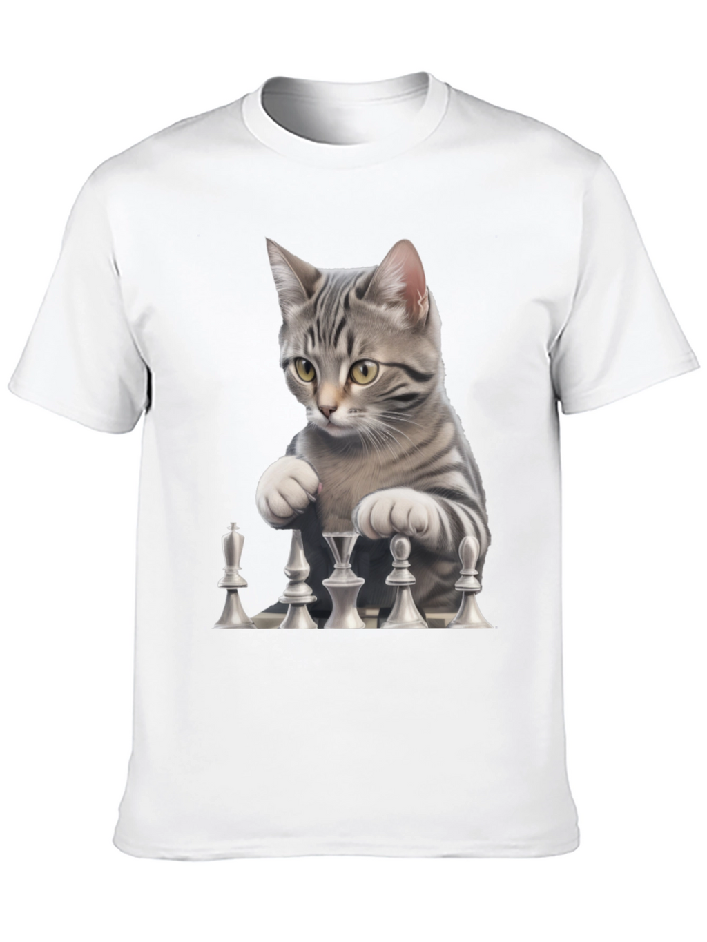 Chess Cat Black T-Shirt