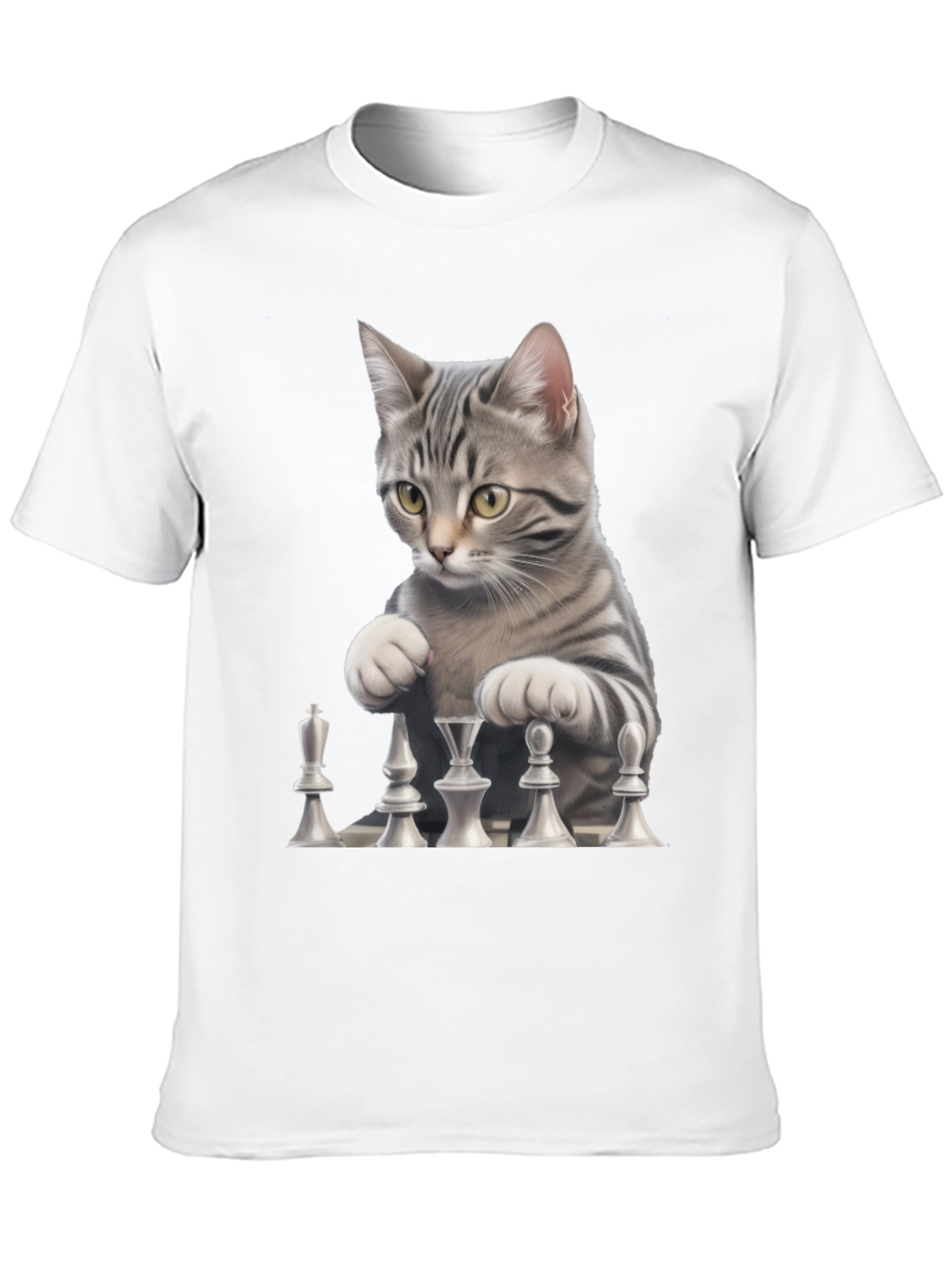 Chess Cat Black T-Shirt