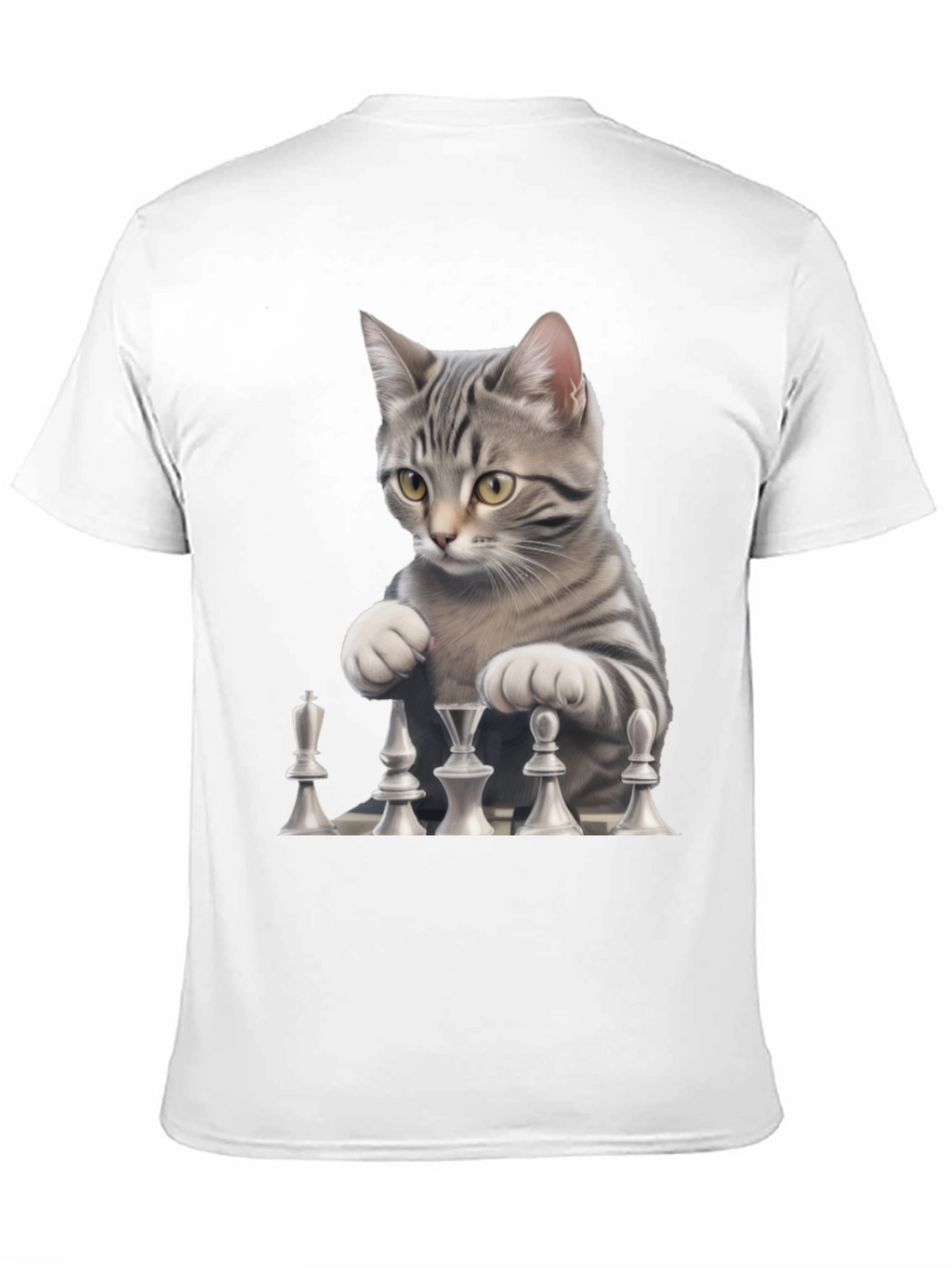 Chess Cat Black T-Shirt