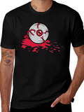 Bloody Eyeball Graphic Tee - Black Cotton Casual Shirt