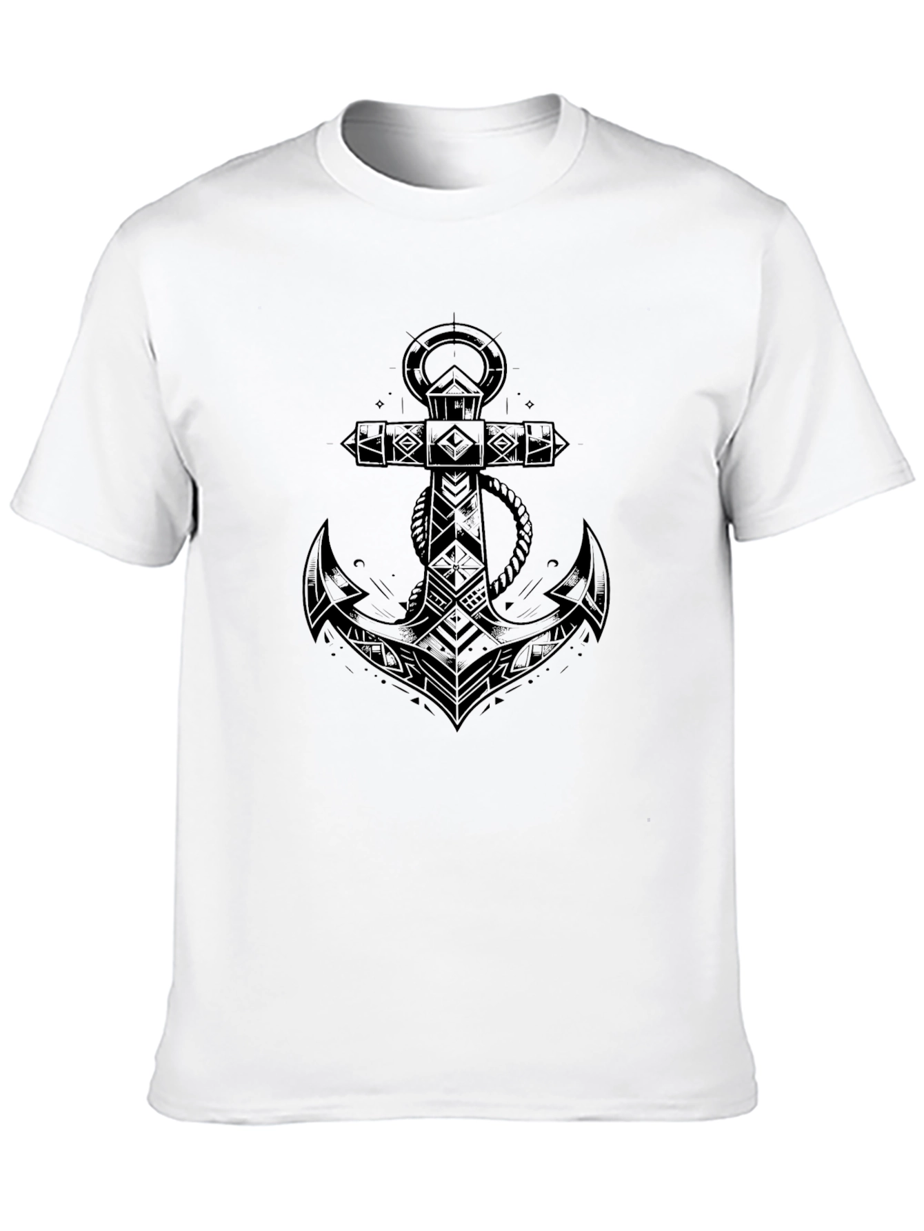 Anchor Graphic Tee - Classic Black Cotton