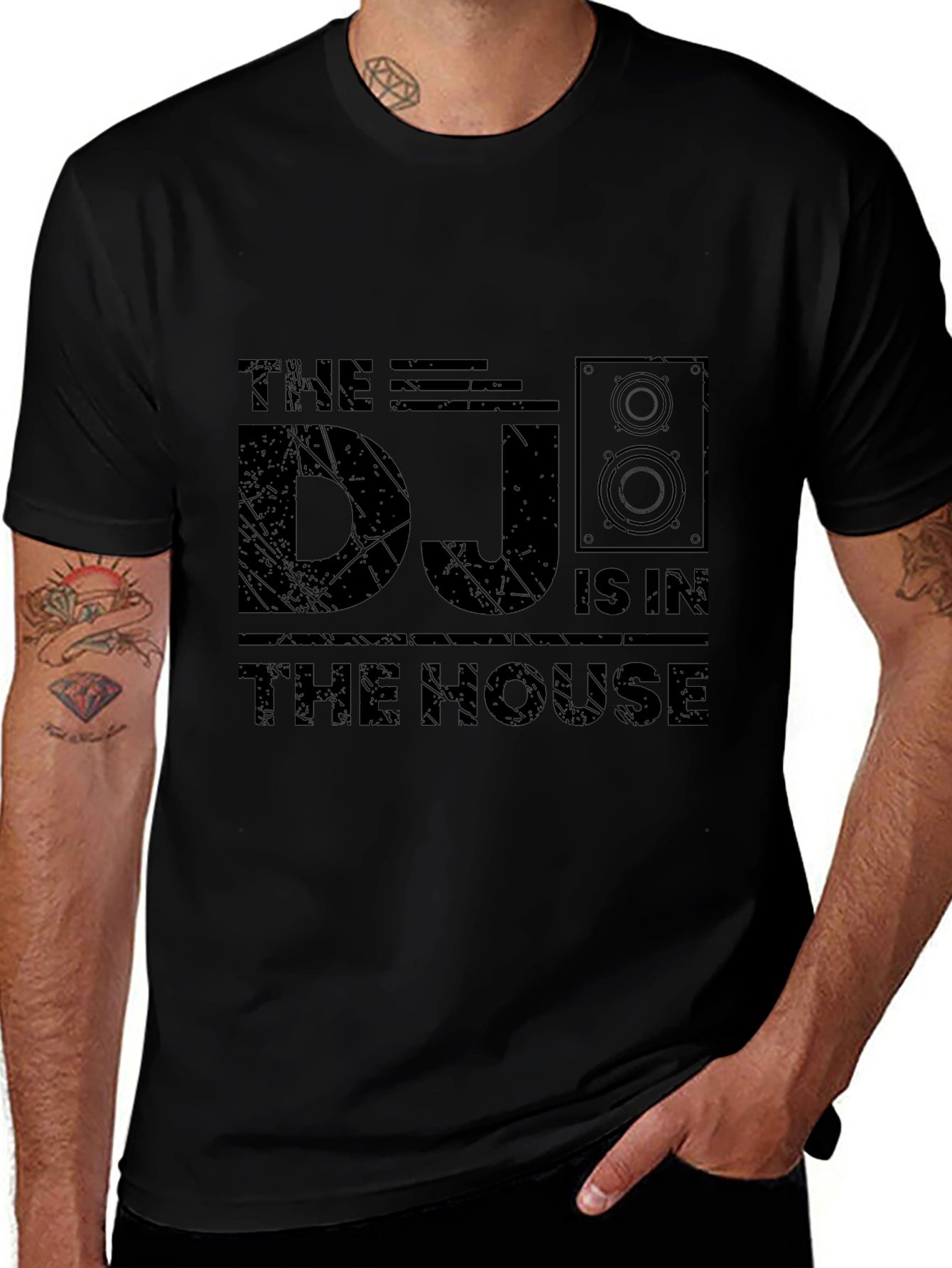 DJ In The House Black T-Shirt - Music Lover Tee