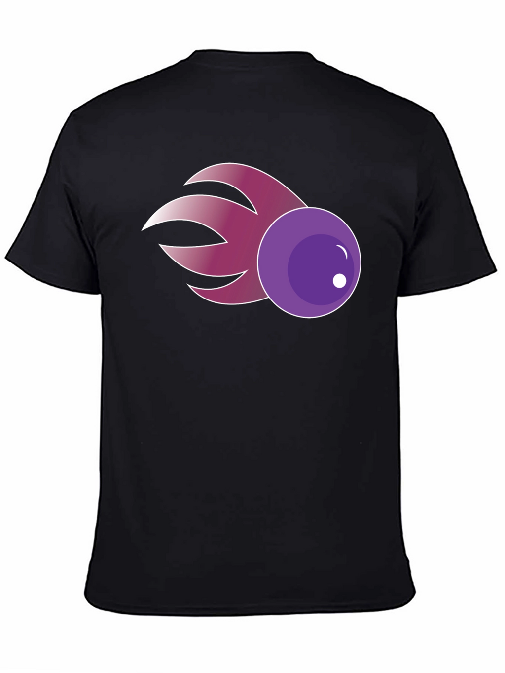 Purple Comet Graphic Tee - Casual Cotton Blend Shirt