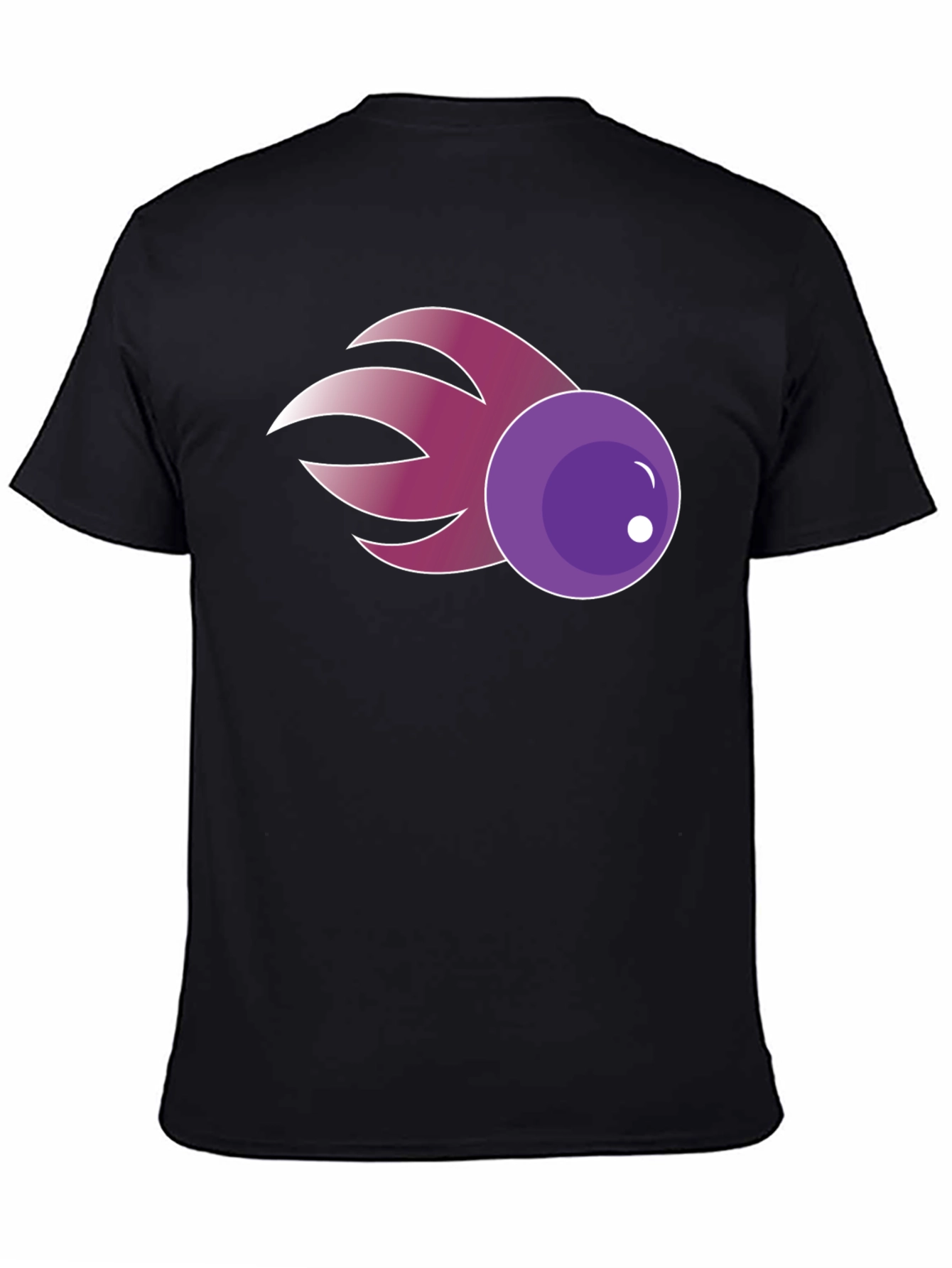 Purple Comet Graphic Tee - Casual Cotton Blend Shirt