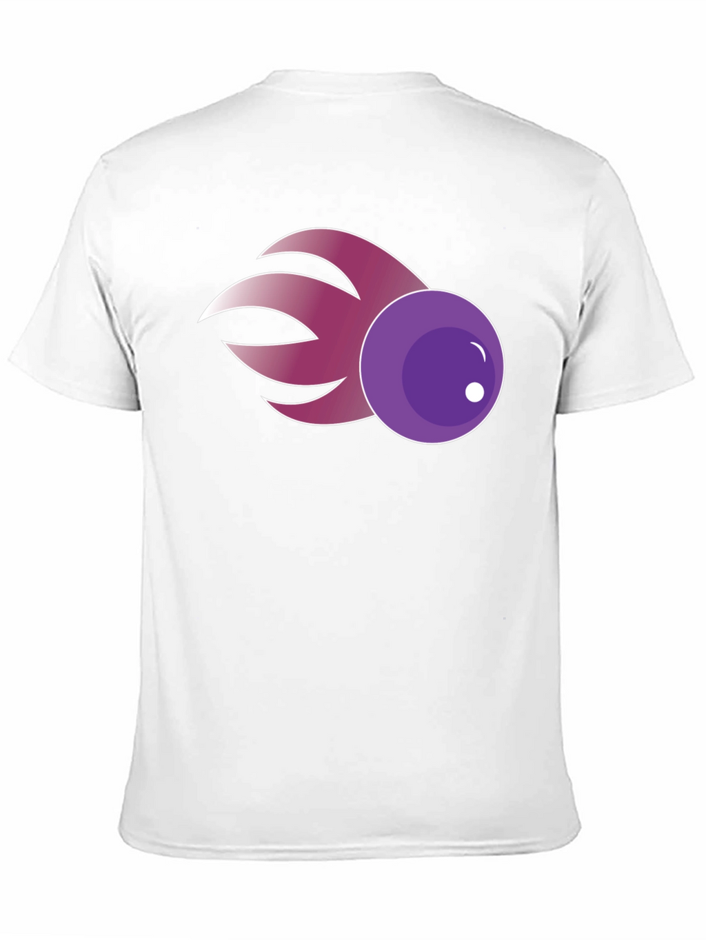 Purple Comet Graphic Tee - Casual Cotton Blend Shirt