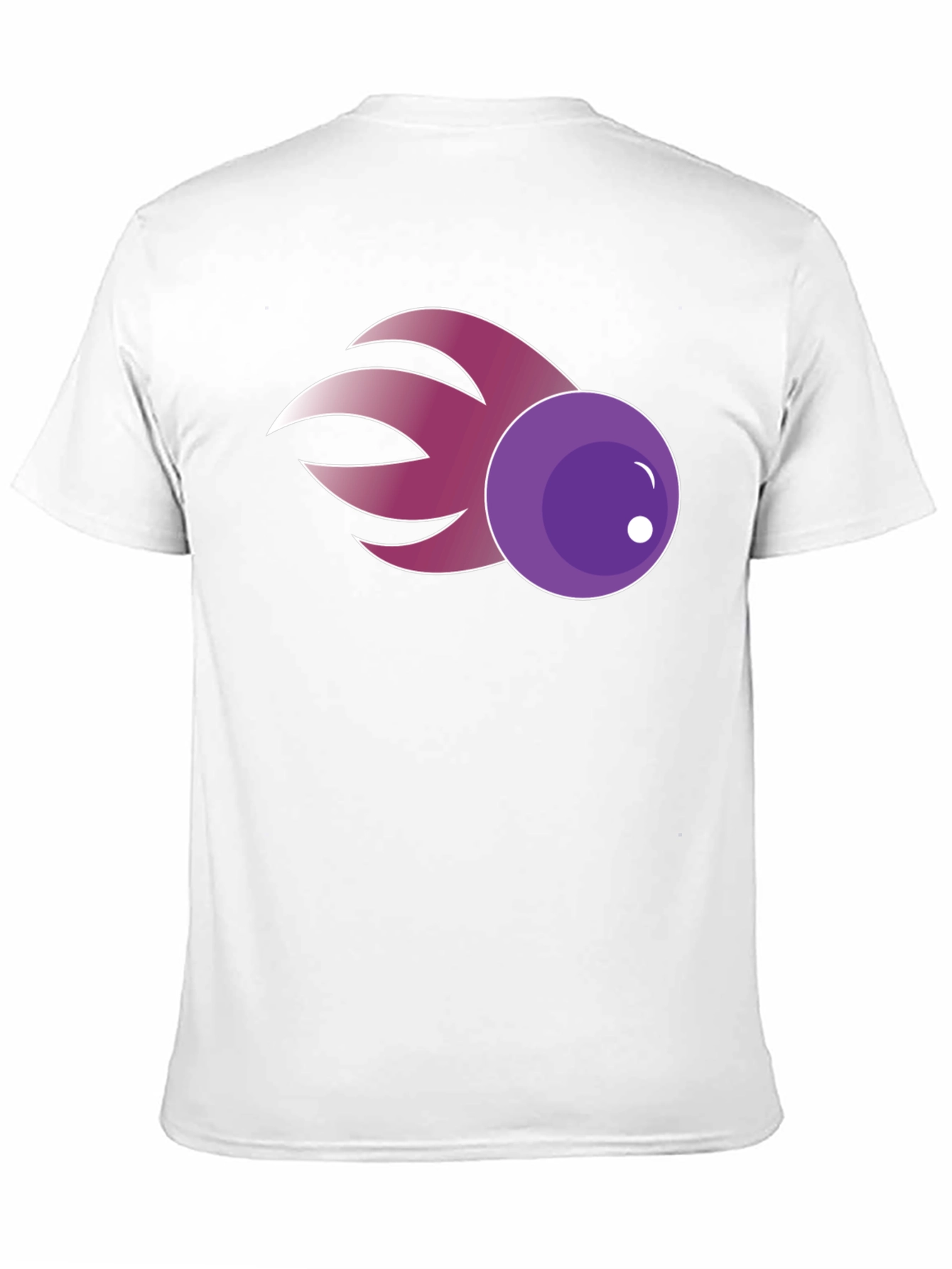 Purple Comet Graphic Tee - Casual Cotton Blend Shirt
