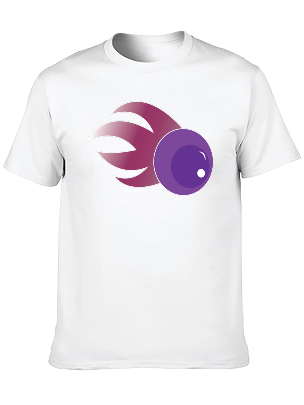 Purple Comet Graphic Tee - Casual Cotton Blend Shirt