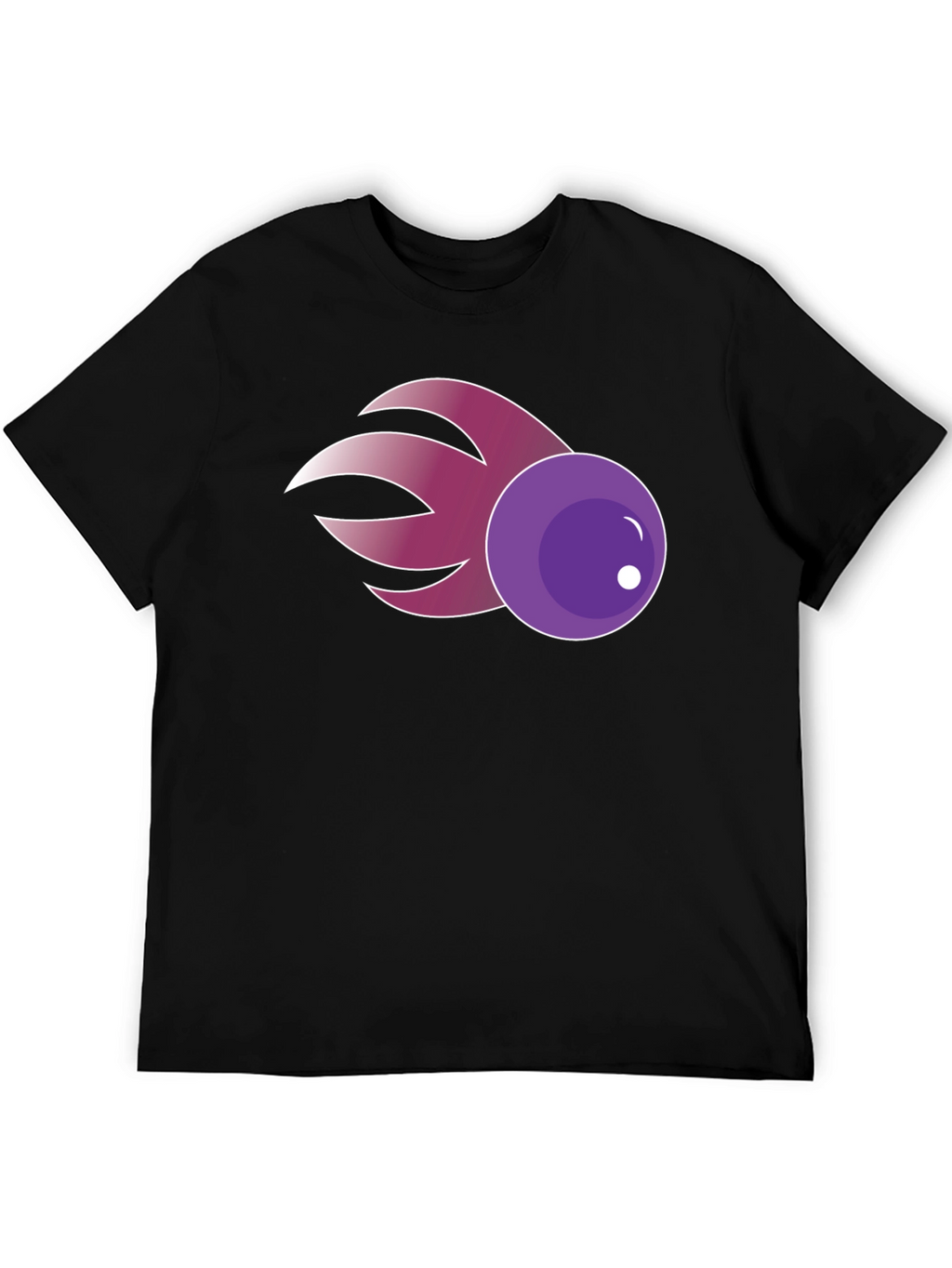 Purple Comet Graphic Tee - Casual Cotton Blend Shirt