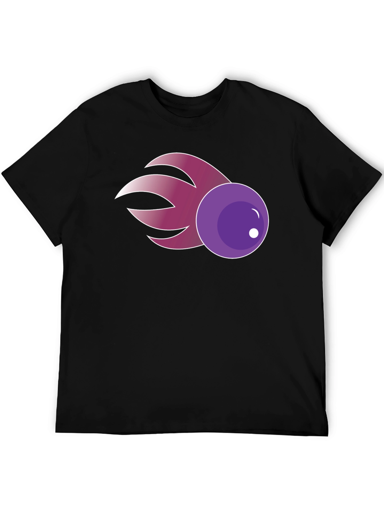 Purple Comet Graphic Tee - Casual Cotton Blend Shirt