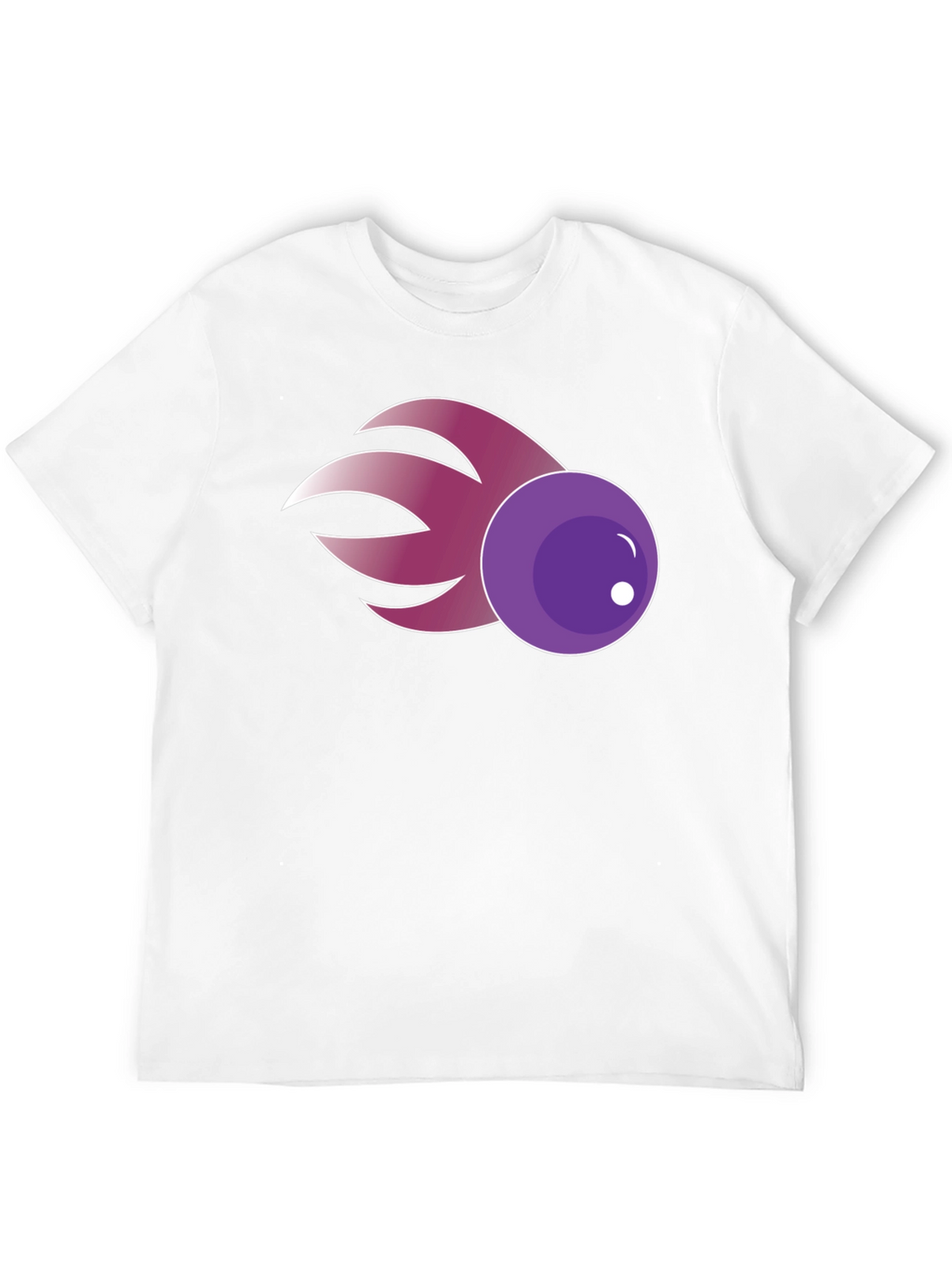 Purple Comet Graphic Tee - Casual Cotton Blend Shirt