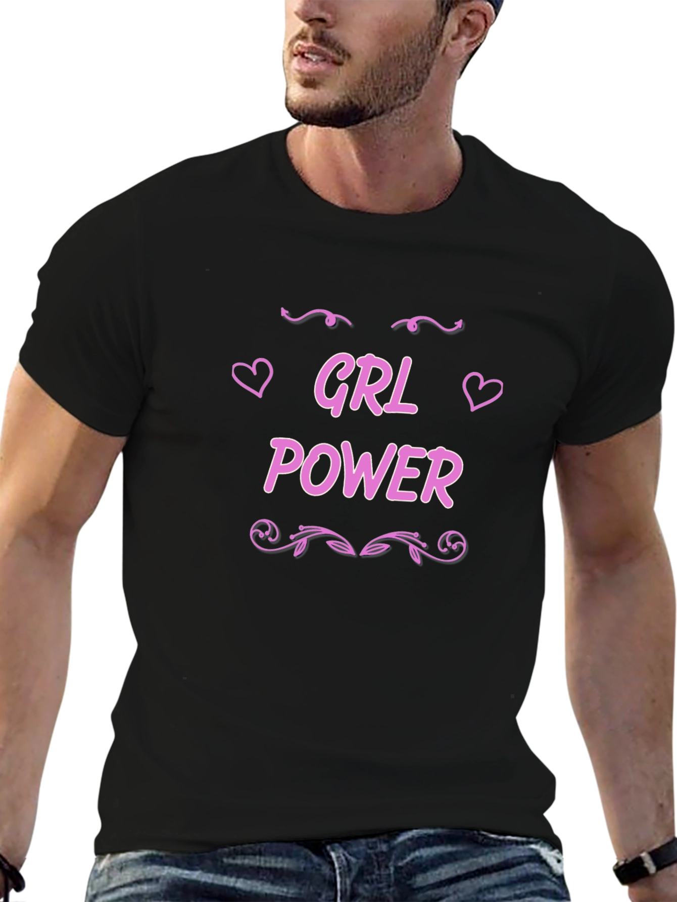 Girl Power Black Graphic Tee