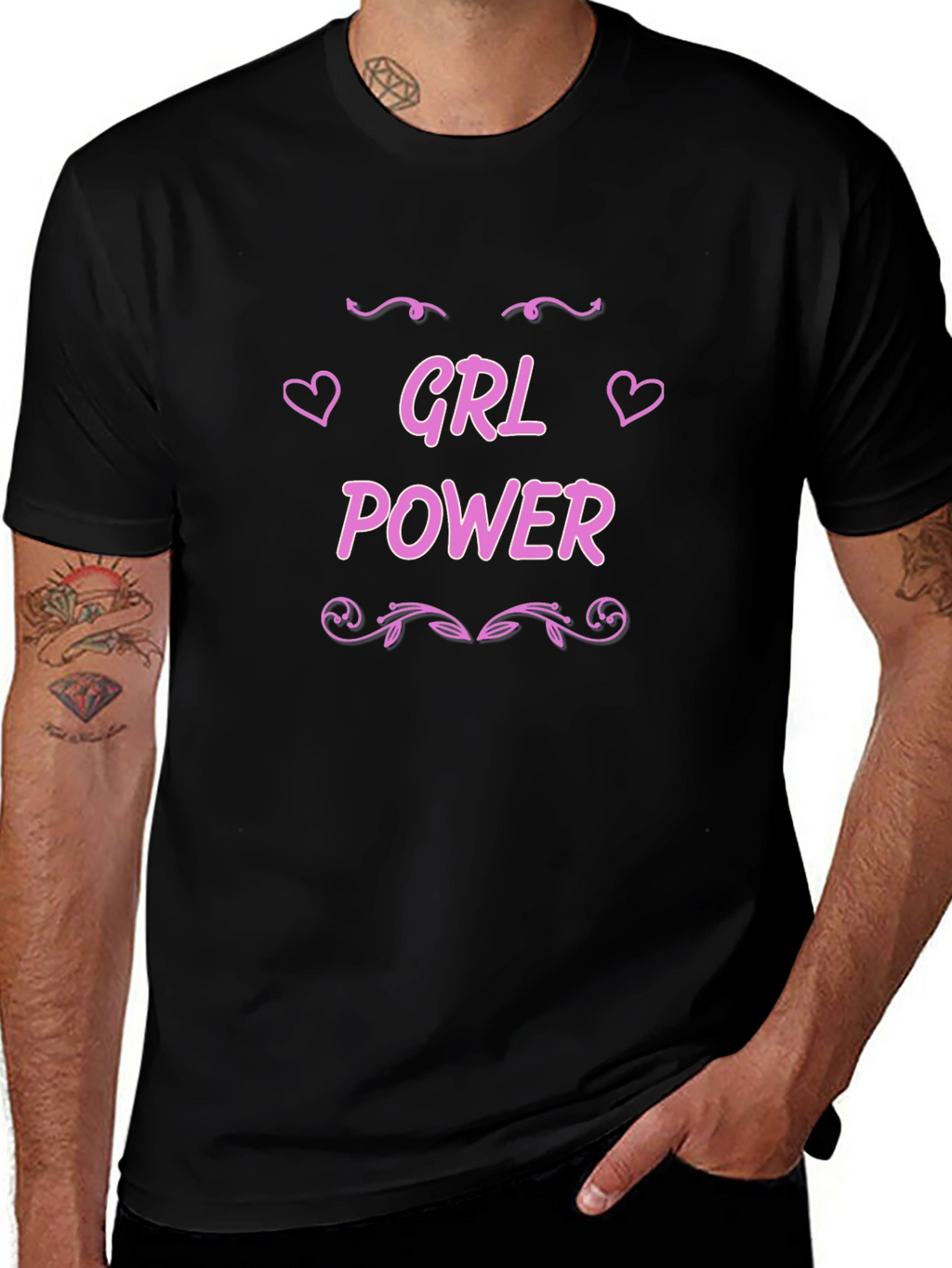 Girl Power Black Graphic Tee