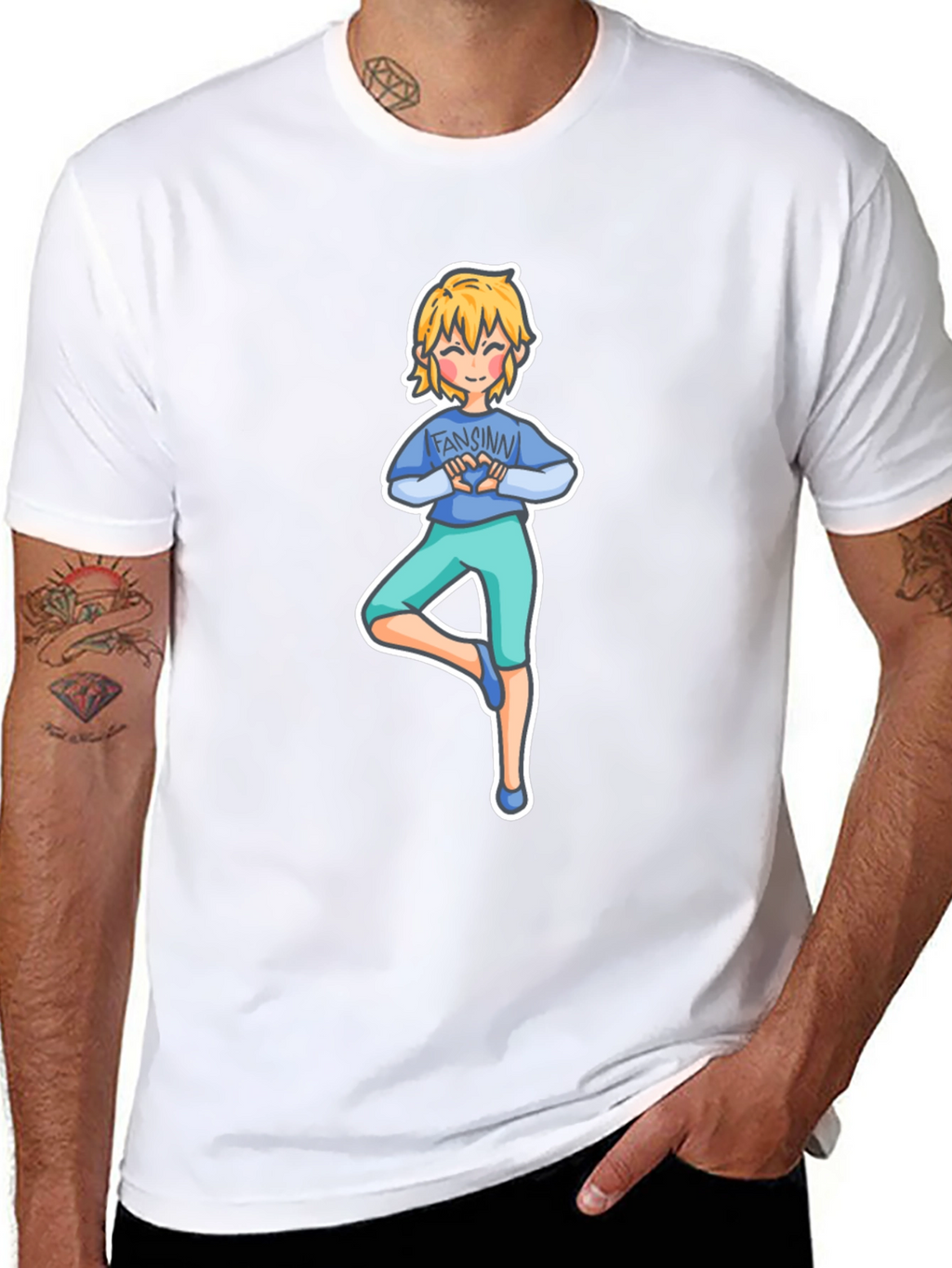 Yoga Cartoon Tee: Fansinn Design