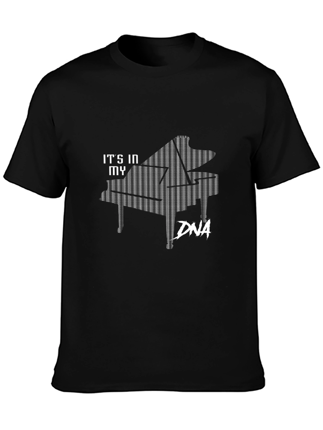 Piano DNA Graphic Tee - Musicians Black T-Shirt