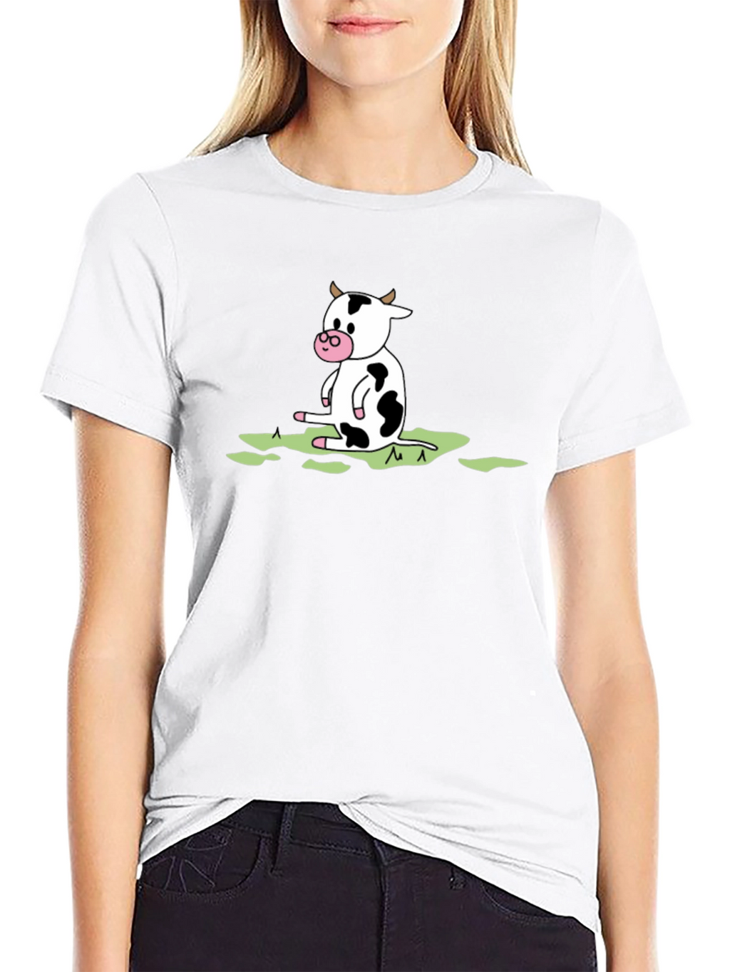 Cow Graphic Black T-Shirt