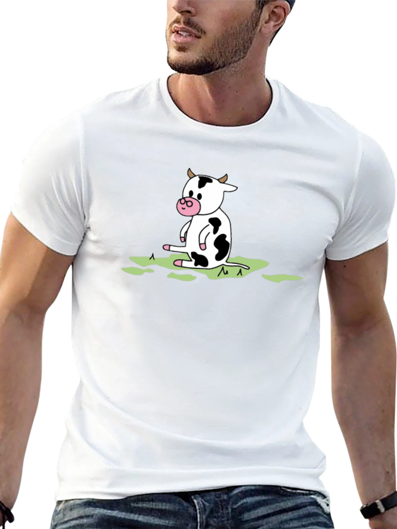 Cow Graphic Black T-Shirt