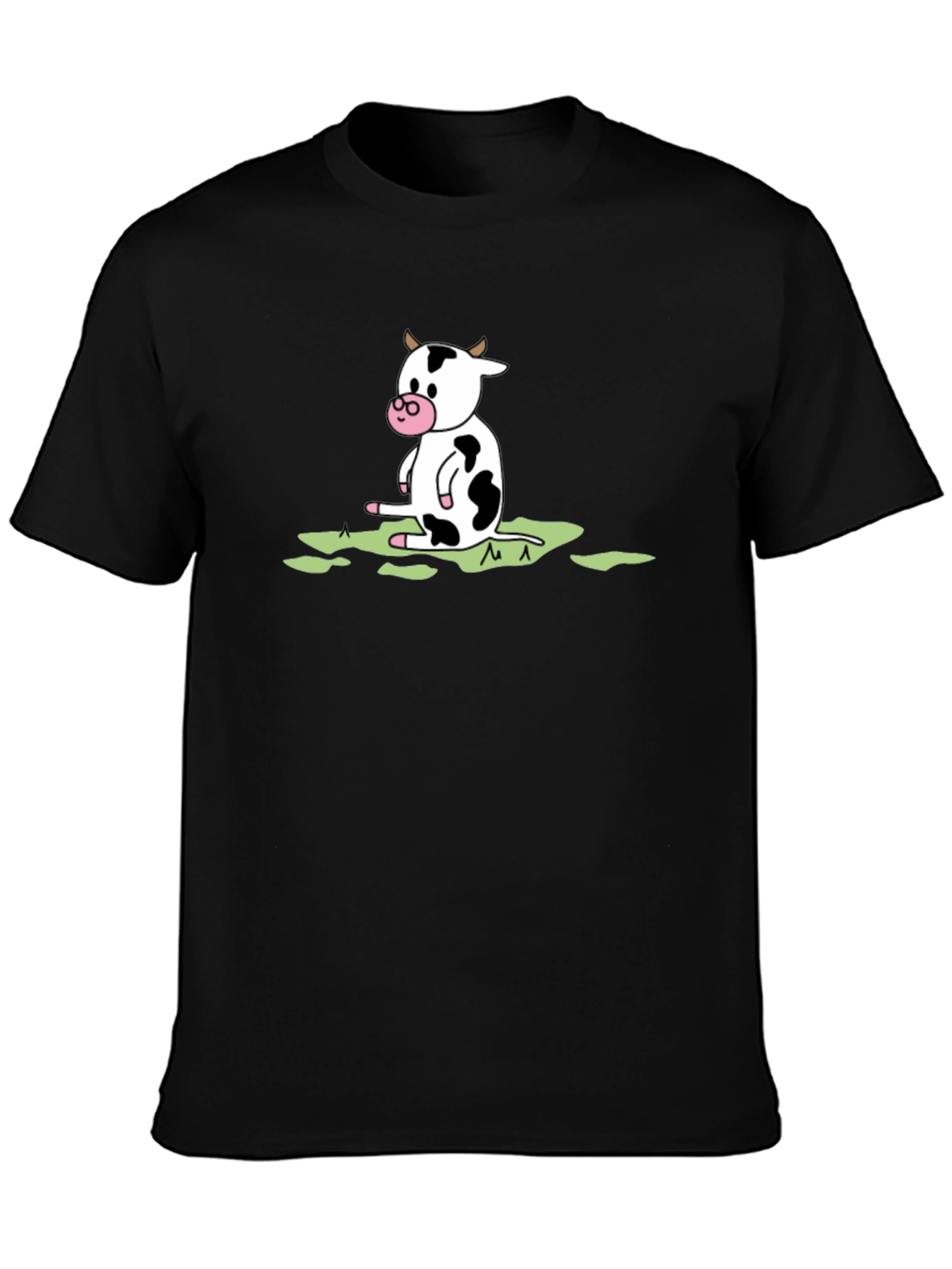 Cow Graphic Black T-Shirt