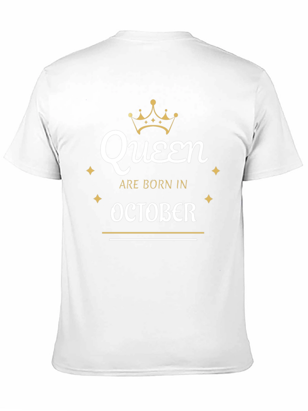 Queen Born in October Black T-Shirt