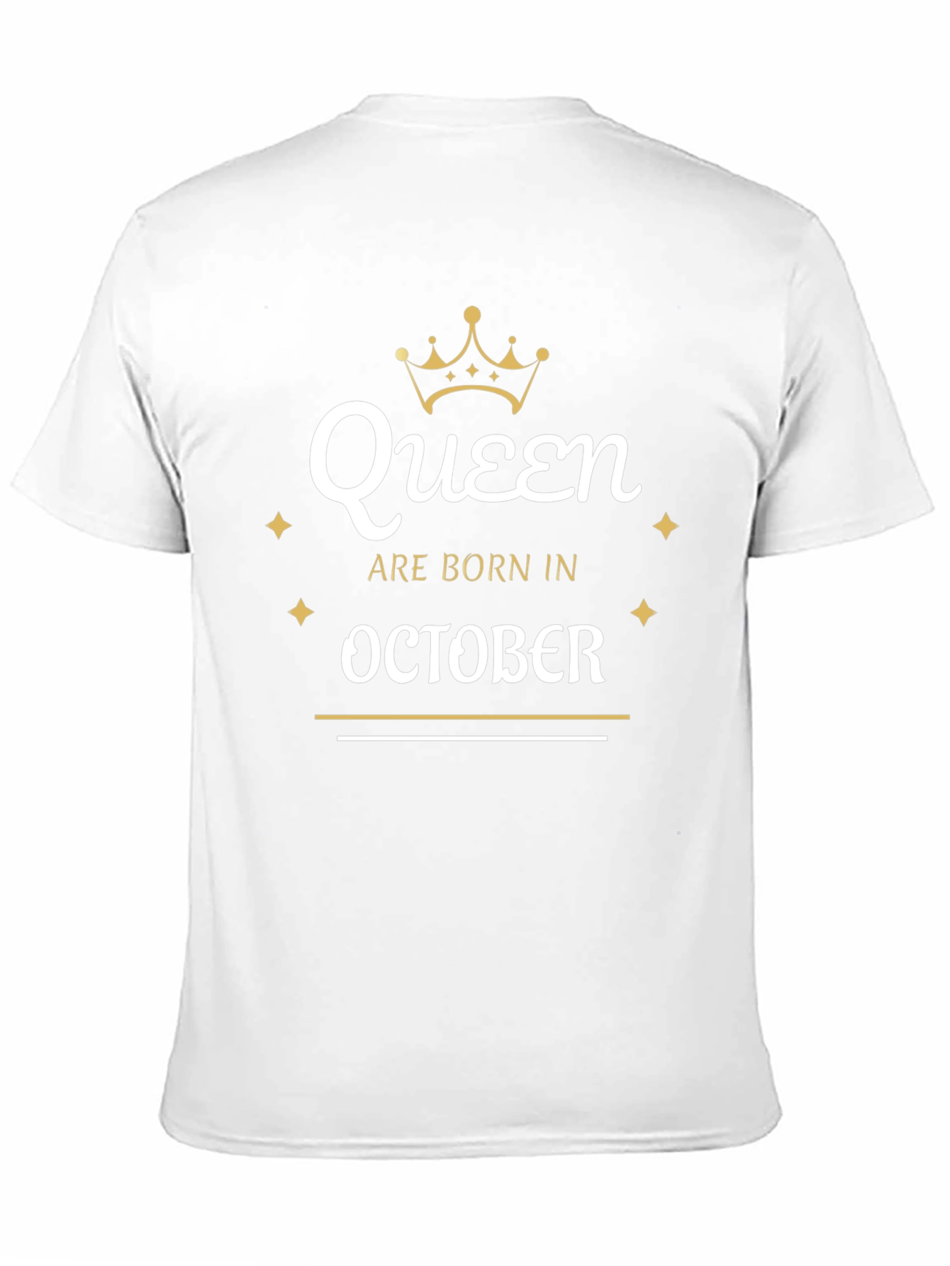 Queen Born in October Black T-Shirt