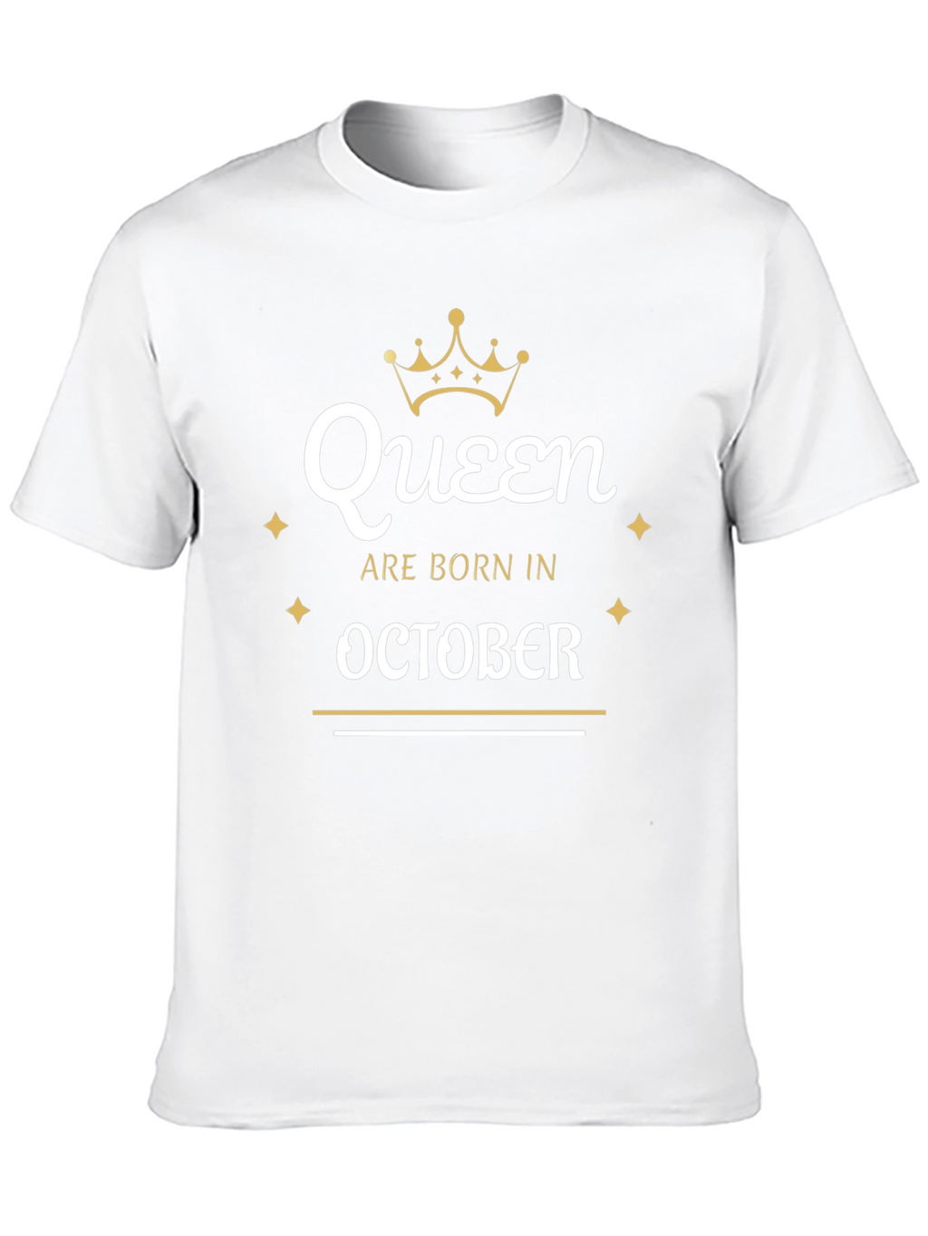 Queen Born in October Black T-Shirt