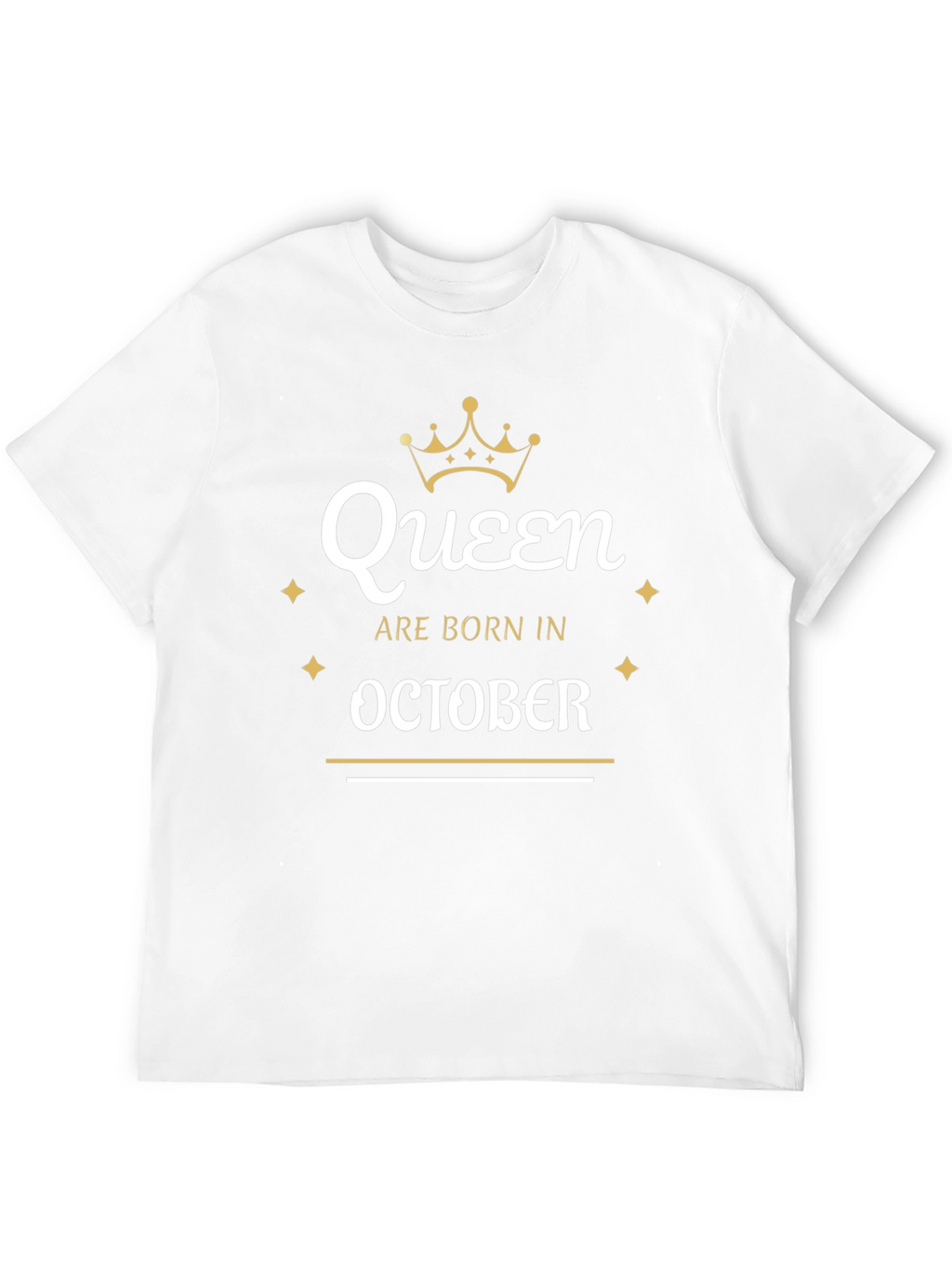 Queen Born in October Black T-Shirt