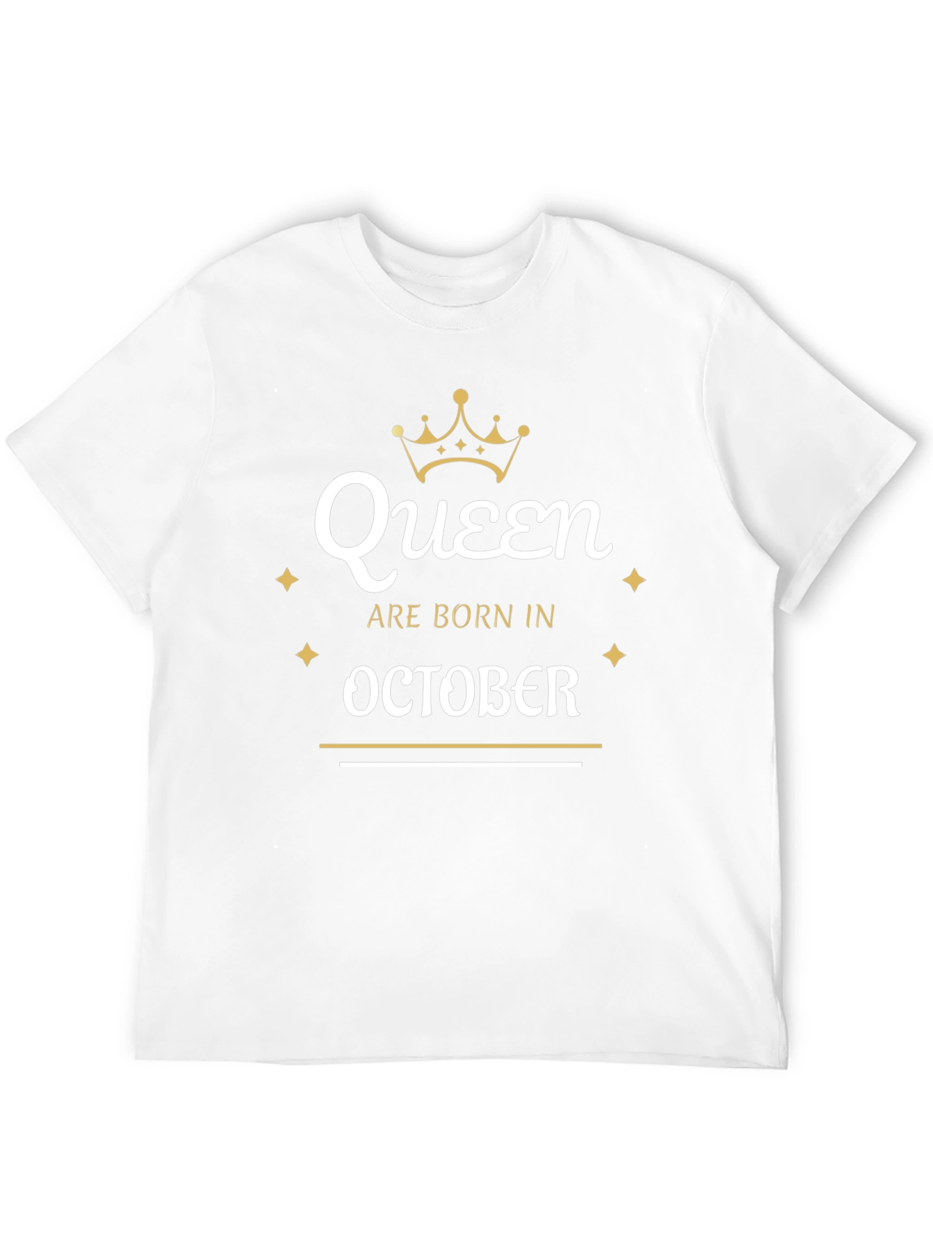 Queen Born in October Black T-Shirt