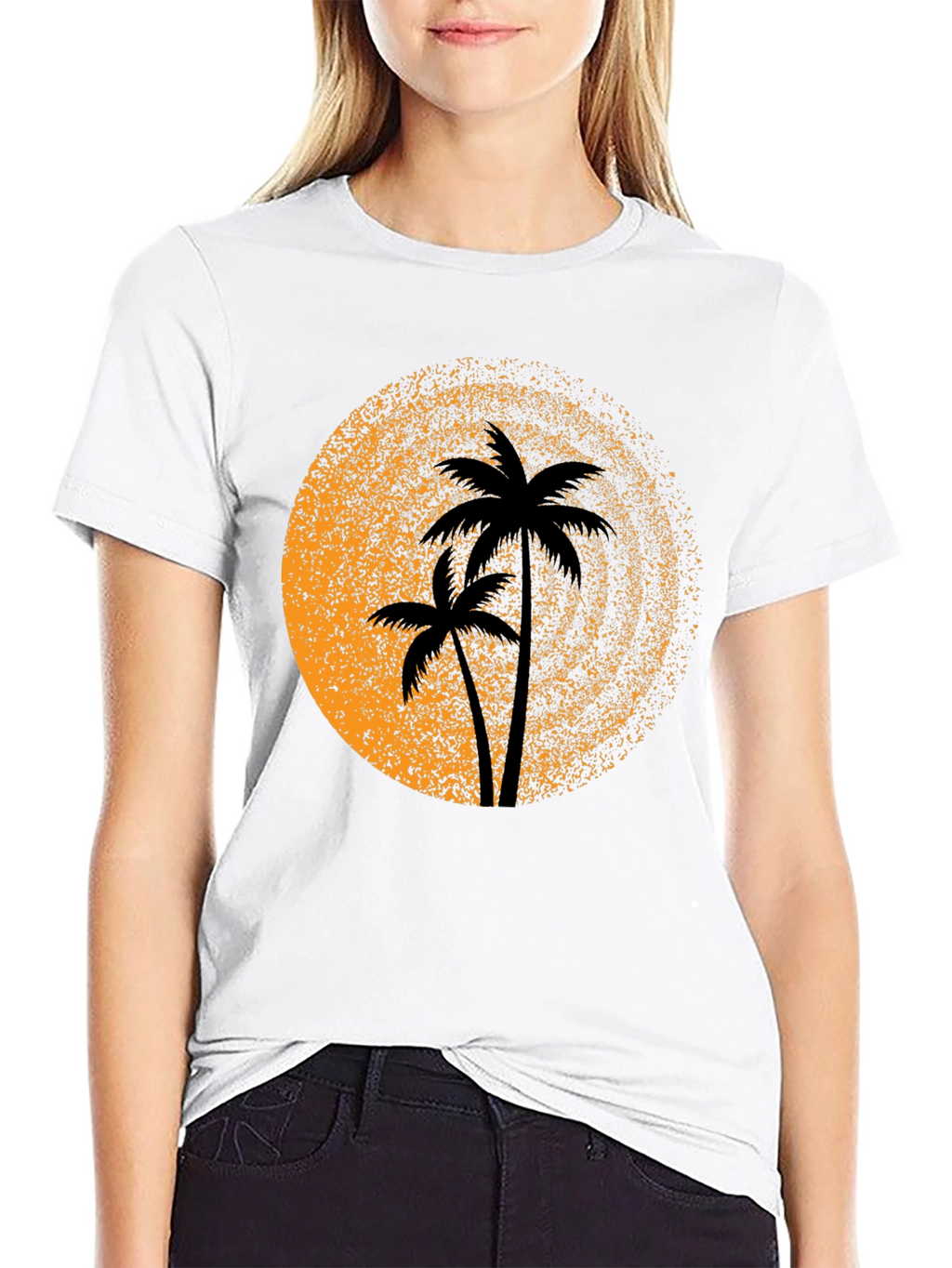Palm Tree Sunset Graphic T-Shirt - Island Vibes