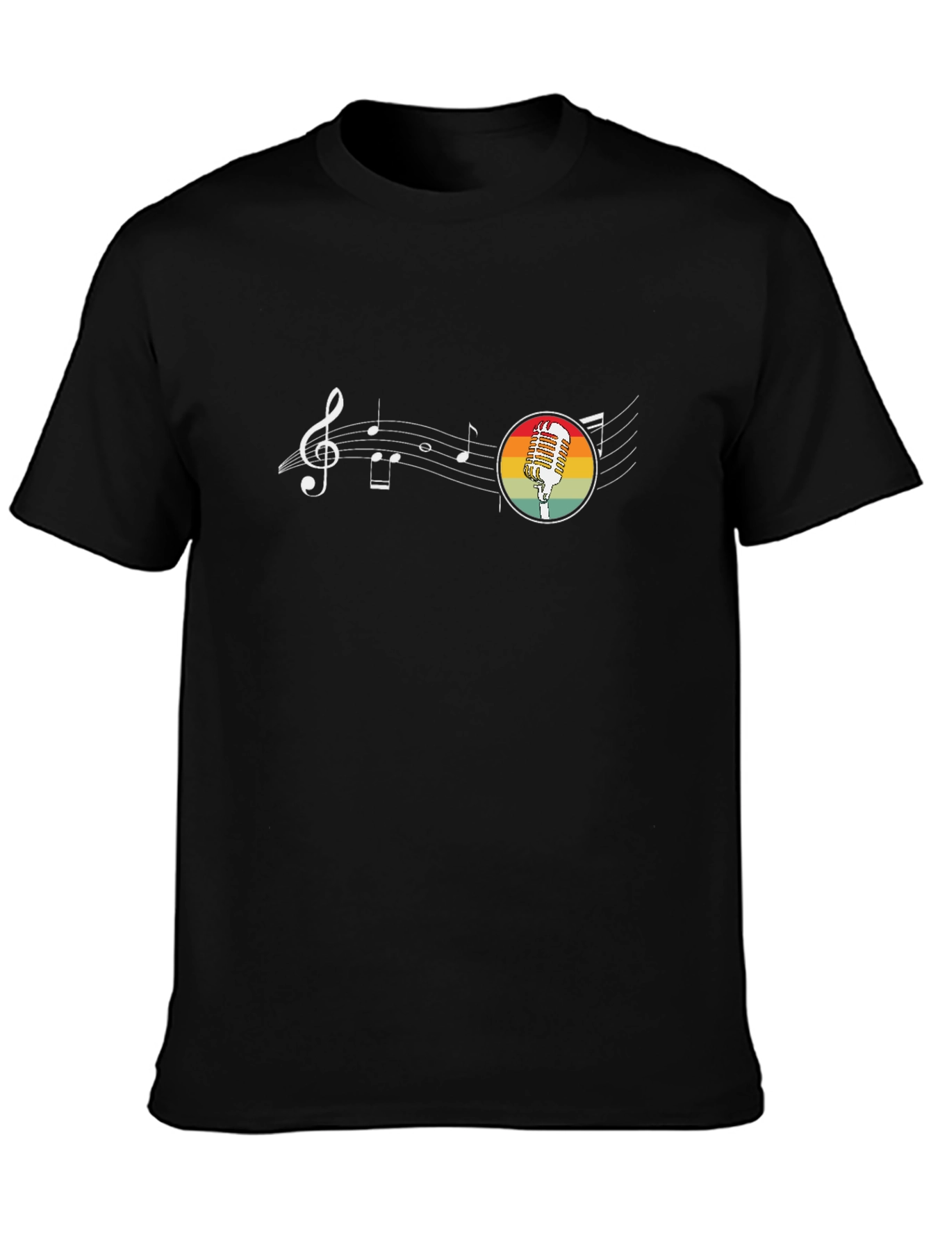 Retro Microphone Music T-Shirt