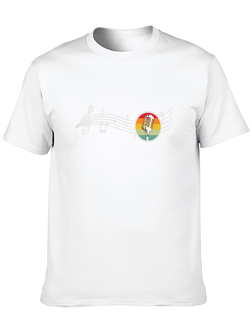 Retro Microphone Music T-Shirt