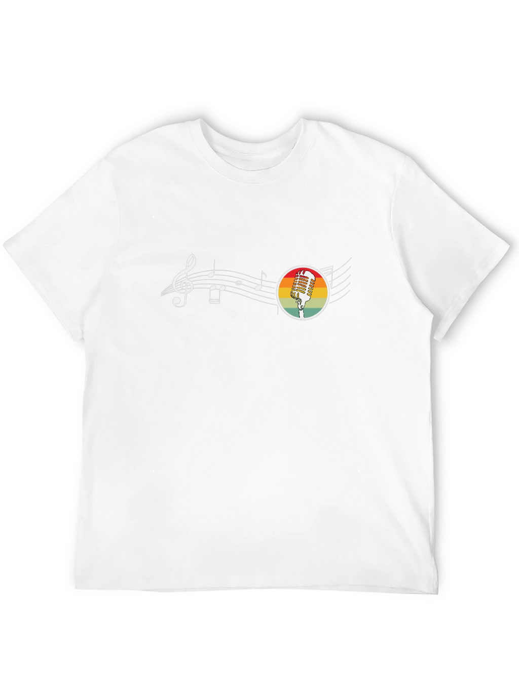 Retro Microphone Music T-Shirt