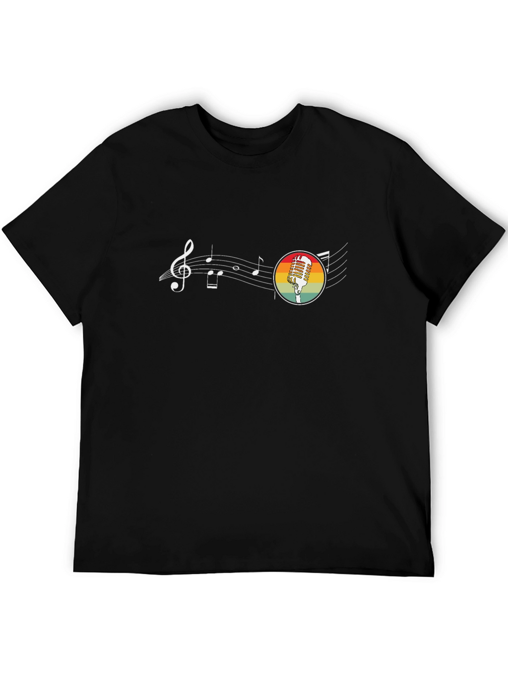Retro Microphone Music T-Shirt