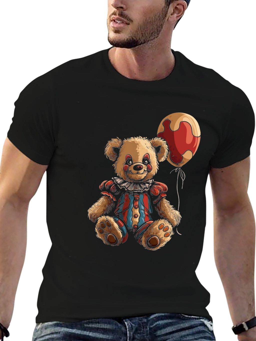 Clown Bear T-Shirt - Graphic Print