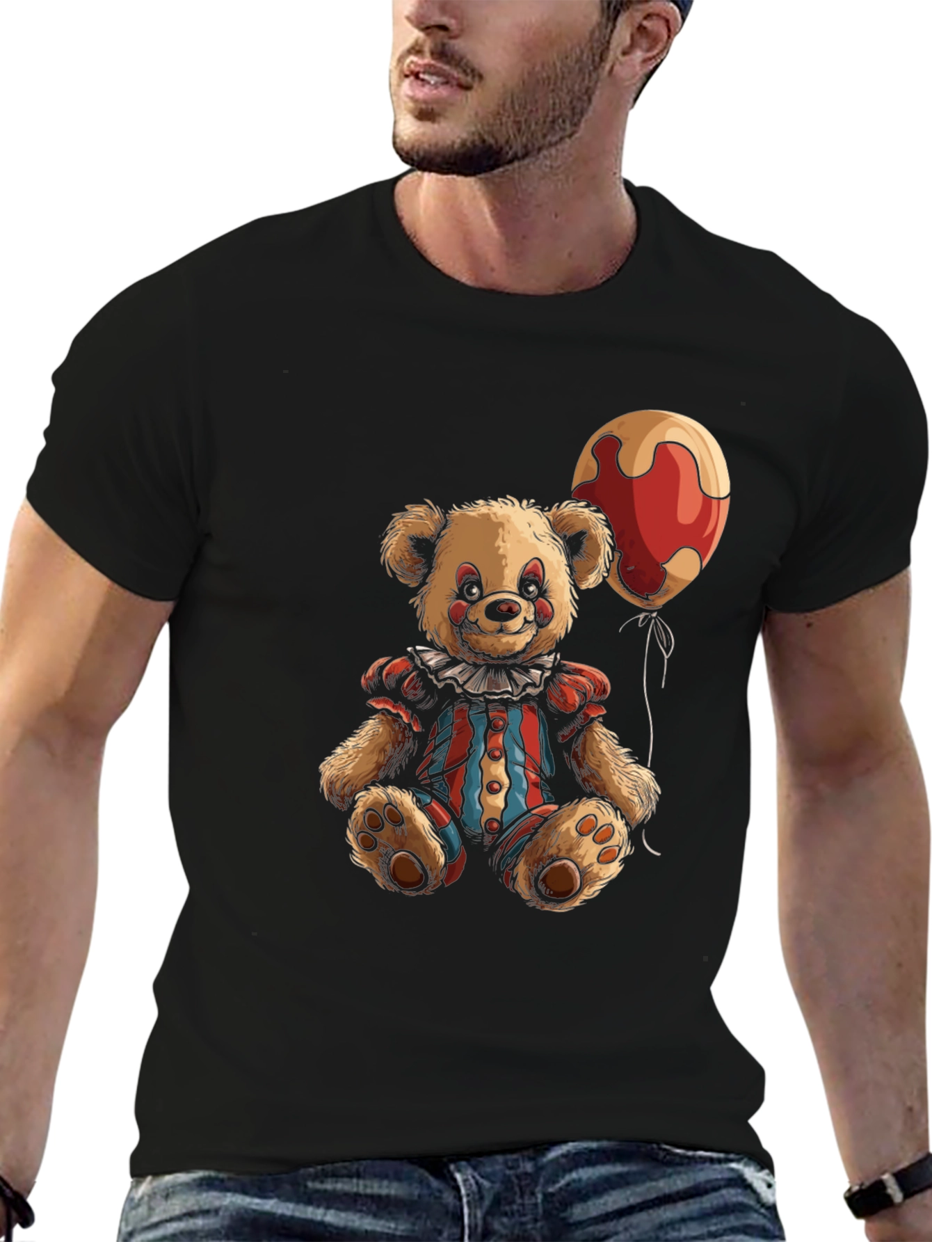 Clown Bear T-Shirt - Graphic Print