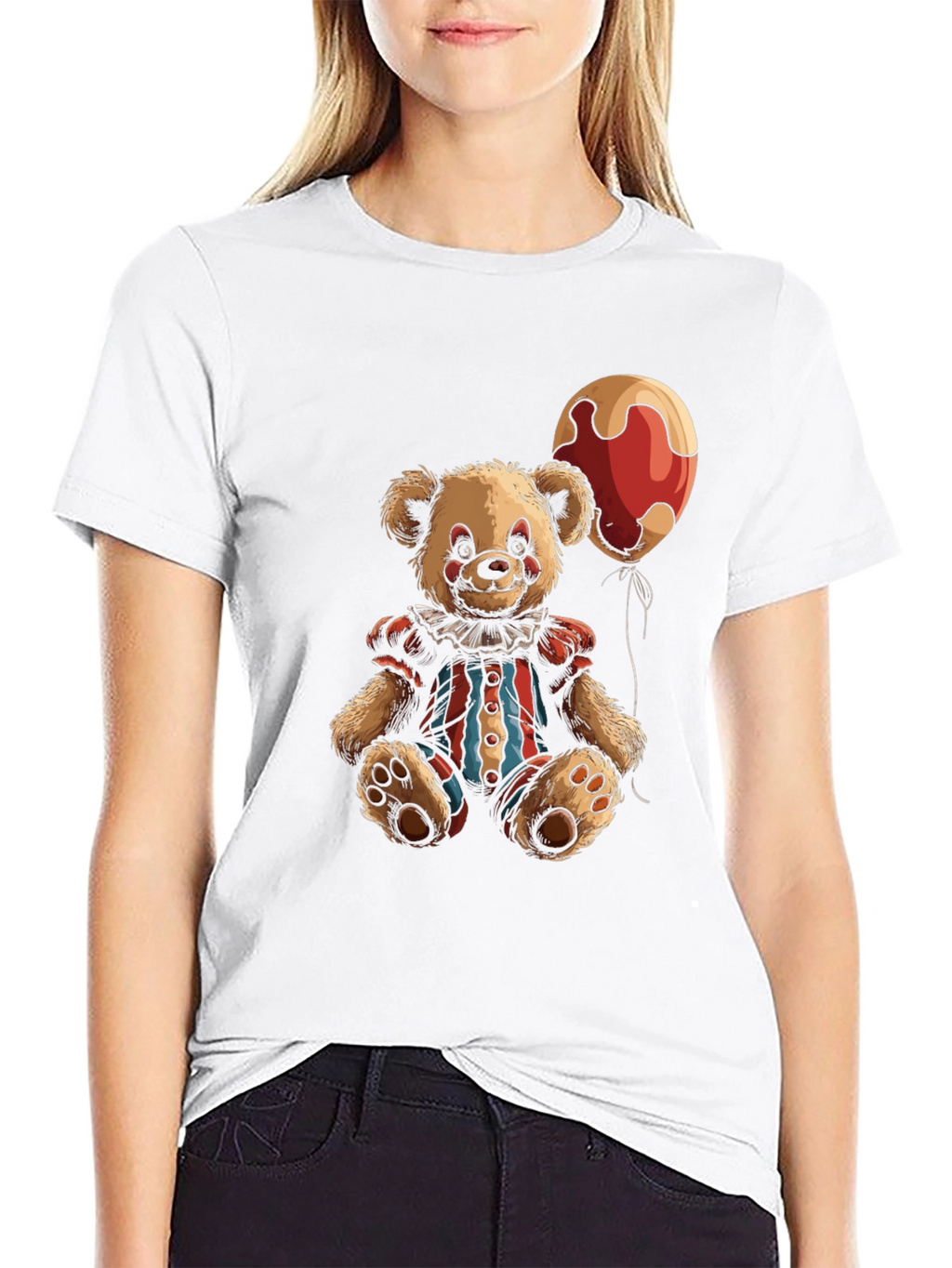 Clown Bear T-Shirt - Graphic Print