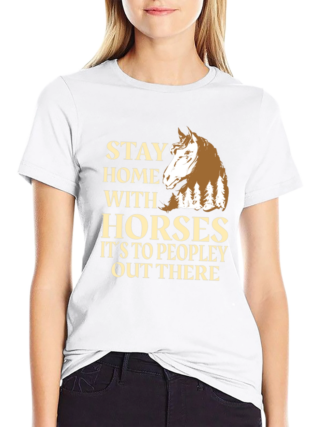 Stay Home With Horses T-Shirt