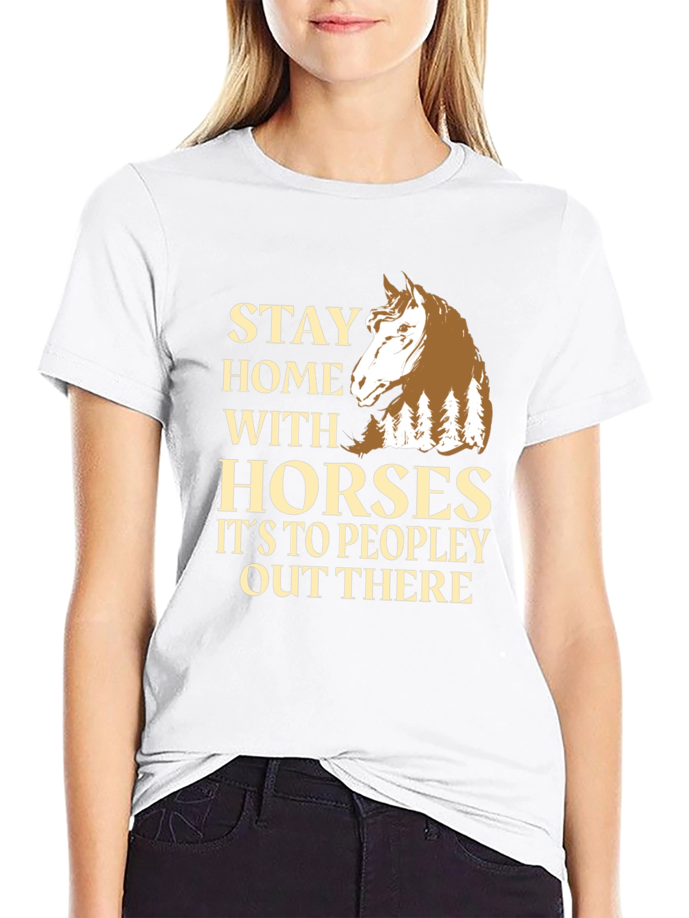 Stay Home With Horses T-Shirt