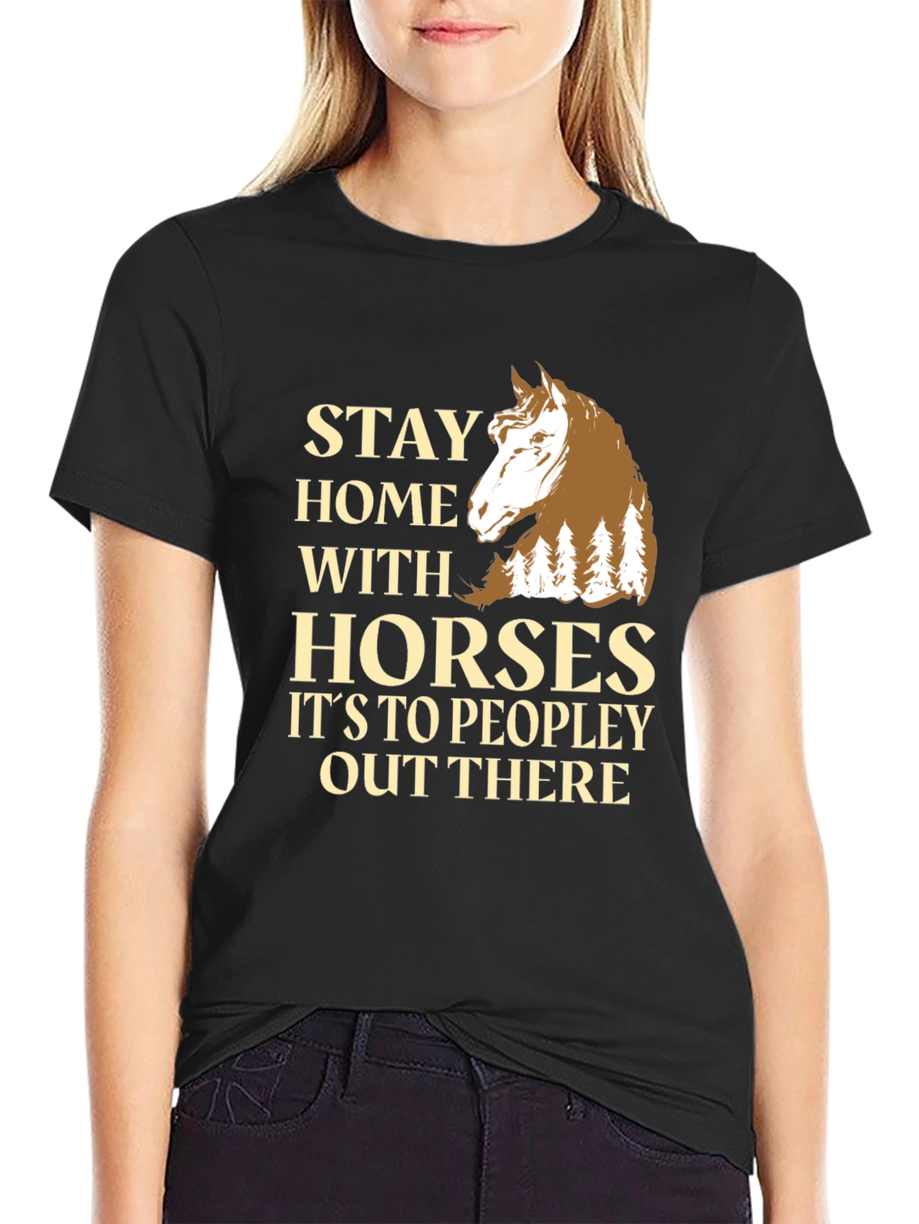 Stay Home With Horses T-Shirt