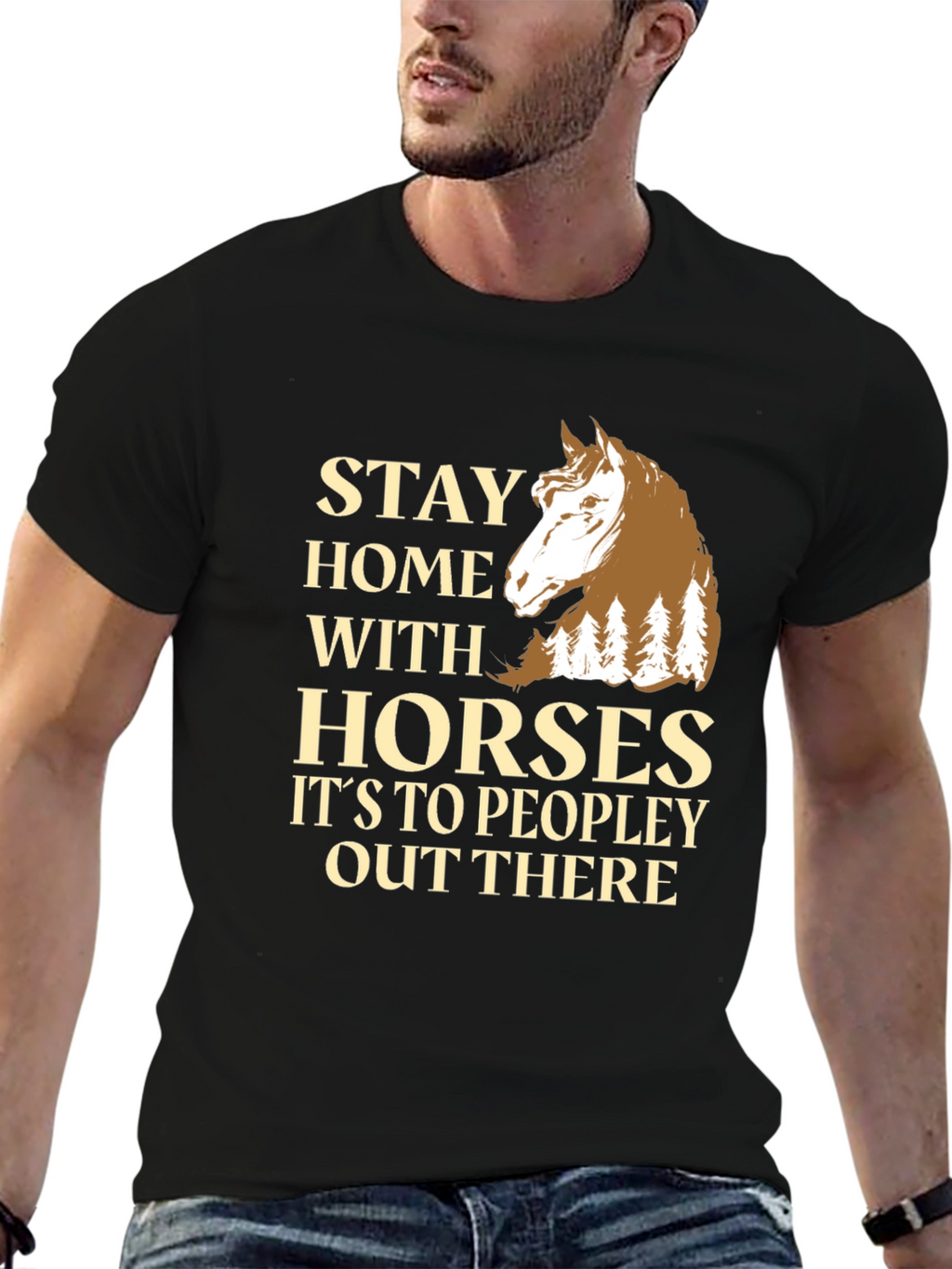 Stay Home With Horses T-Shirt