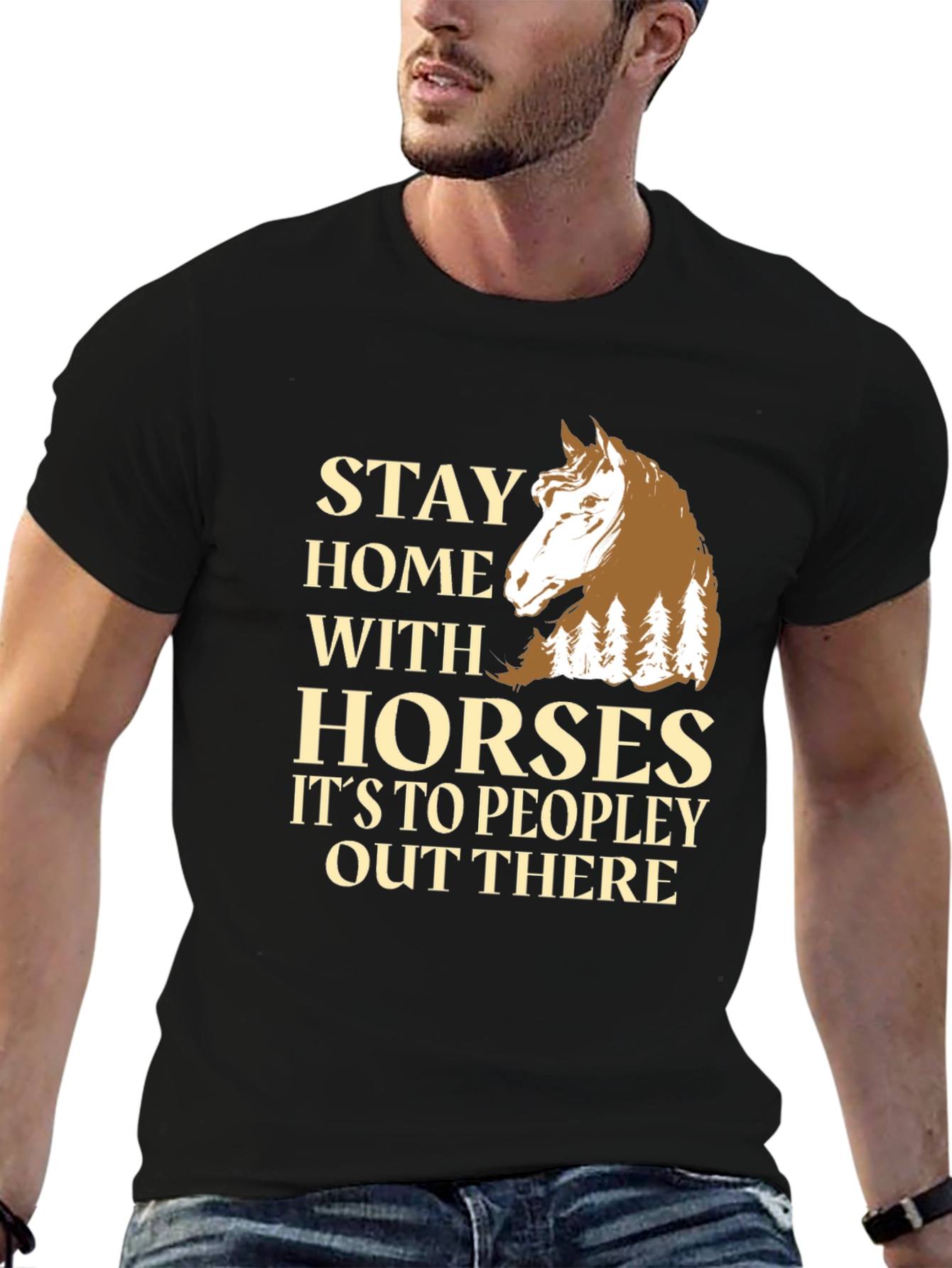Stay Home With Horses T-Shirt